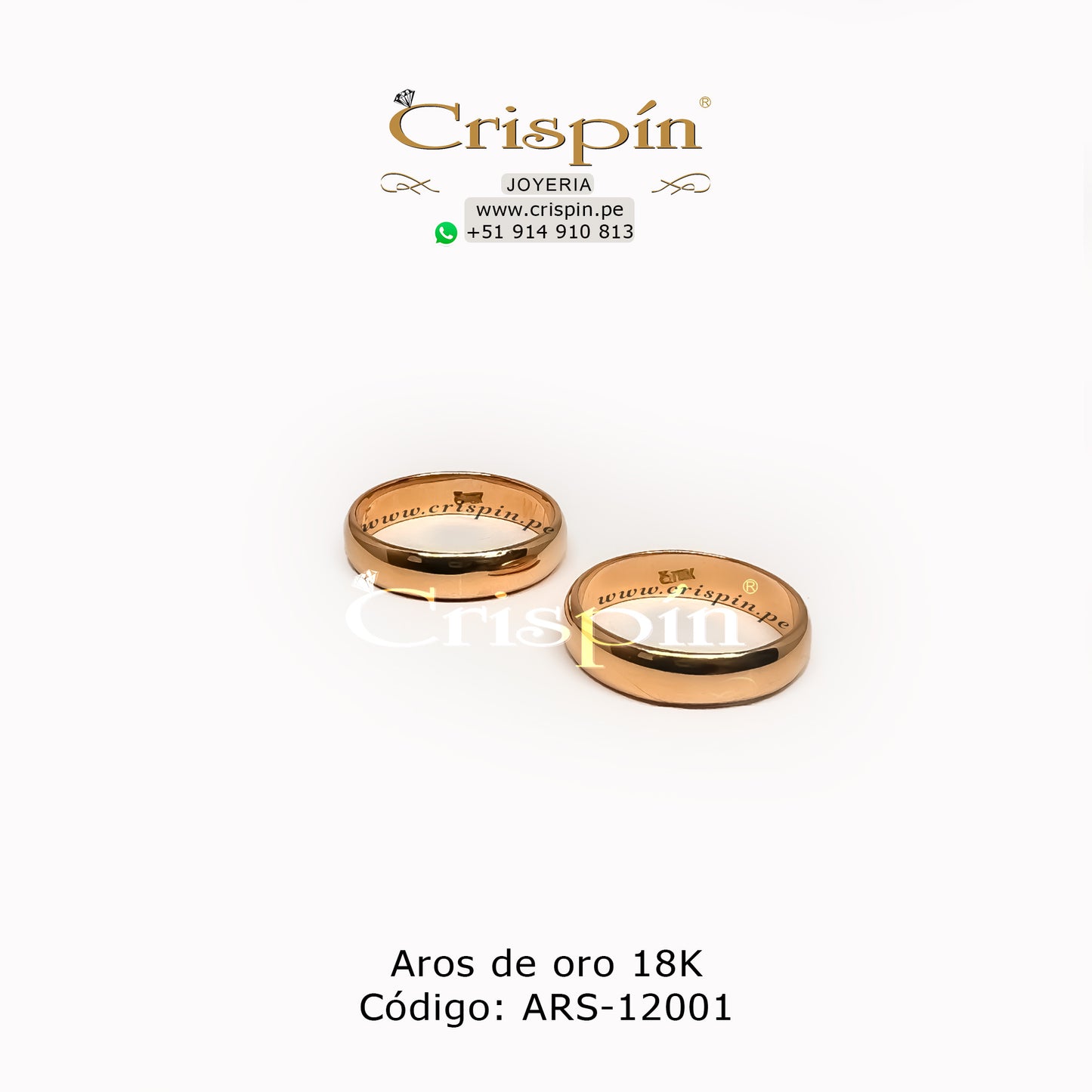Aros de oro 18K Código: ARS-12001 Clásicos