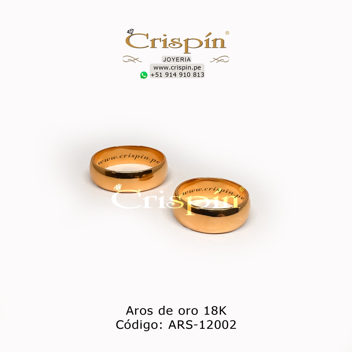 Aros de oro 18K Código: ARS-12002 Clásicos