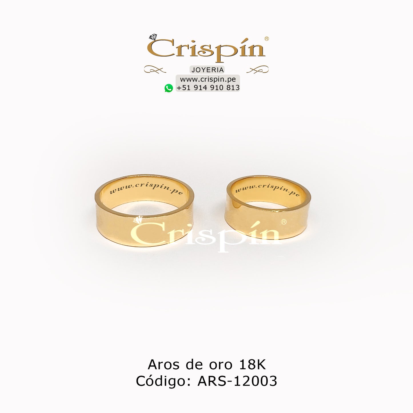 Aros de oro 18K Código: ARS-12003 Clásicos