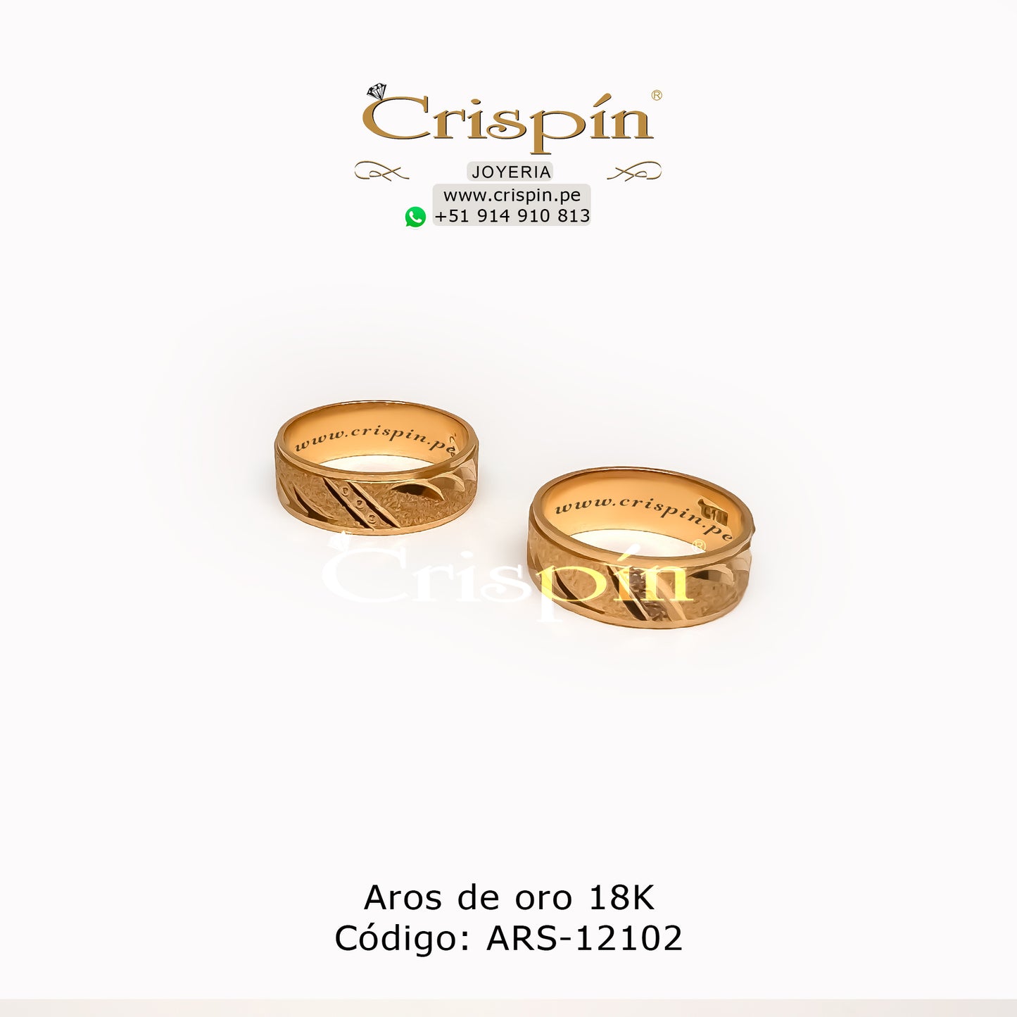 Aros de oro 18K Código: ARS-12102