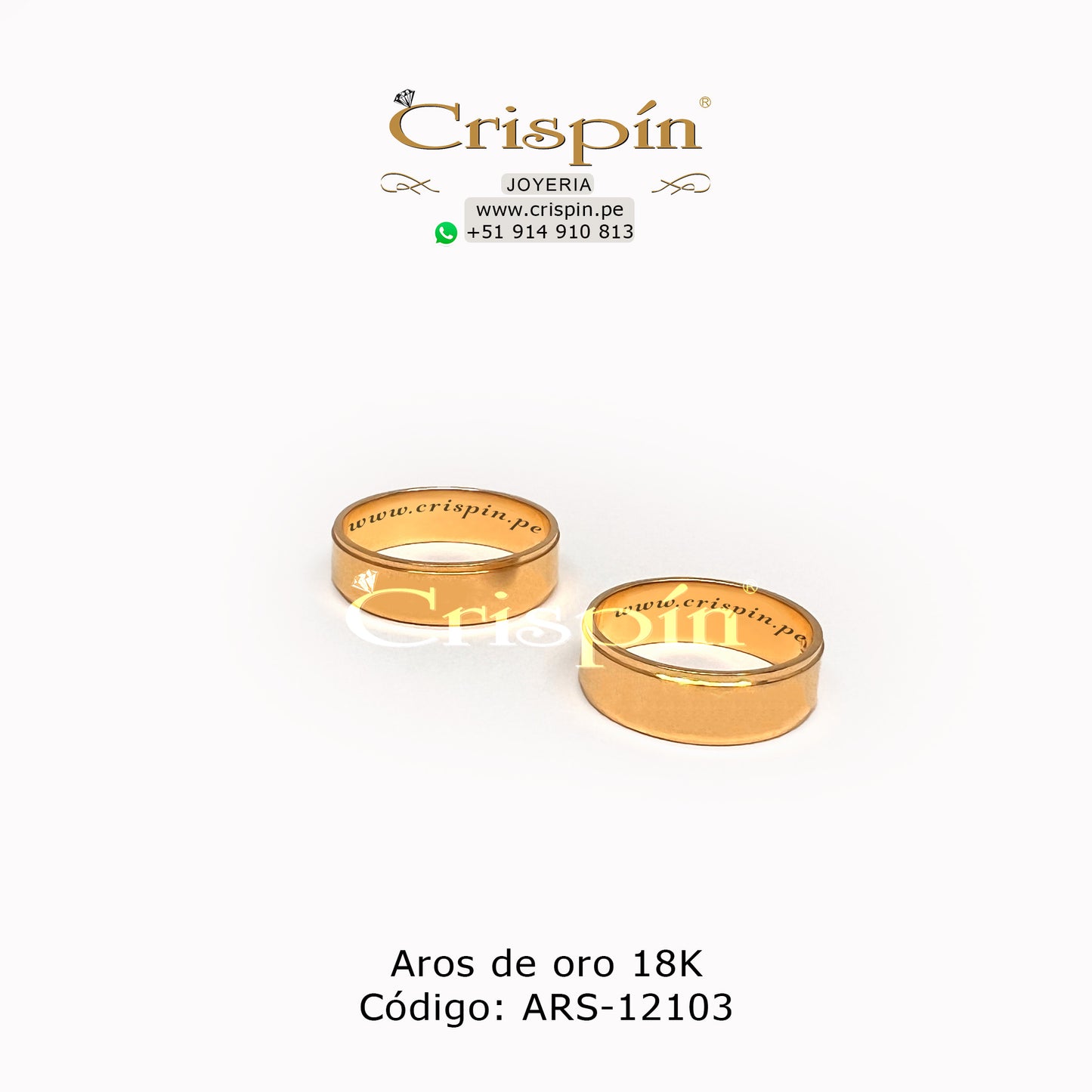 Aros de oro 18K Código: ARS-12103