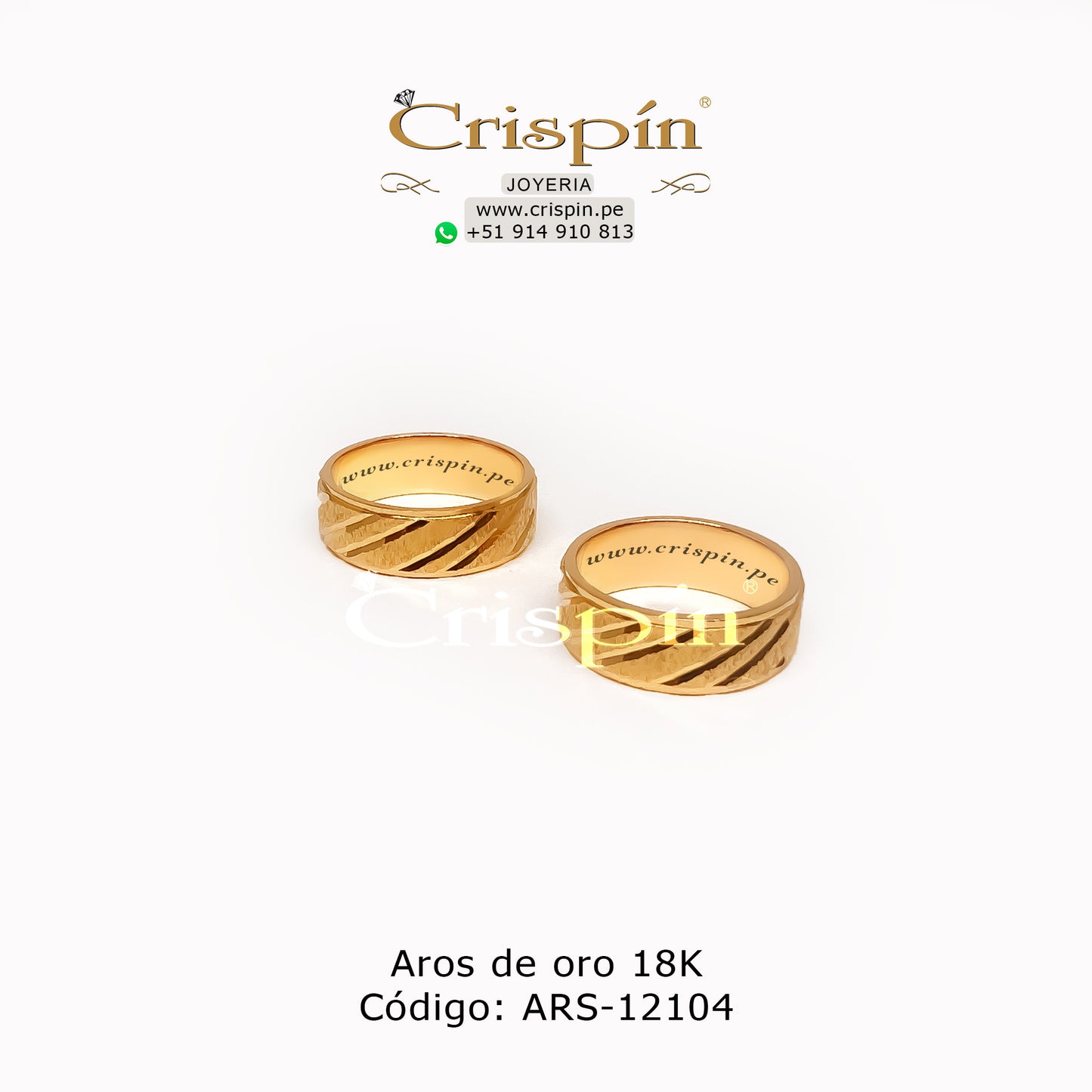 Aros de oro 18K Código: ARS-12104