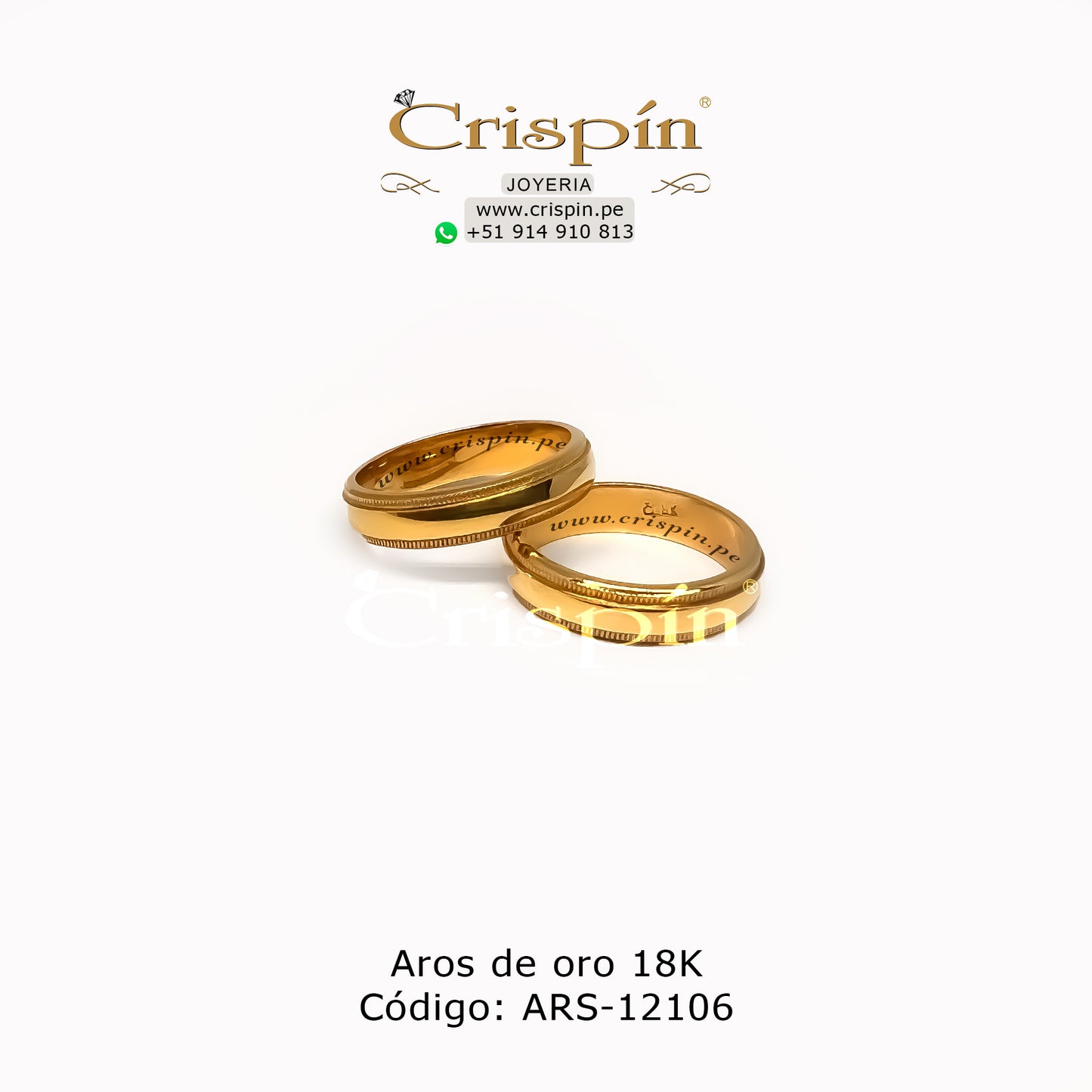 Aros de oro 18K Código: ARS-12106