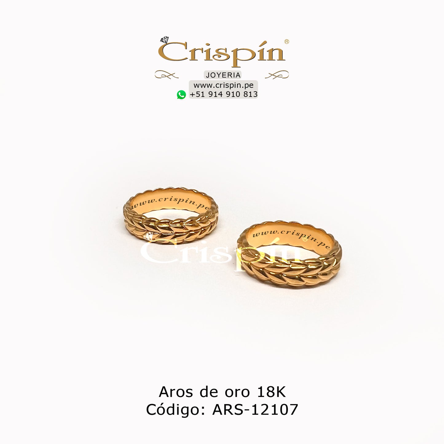 Aros de oro 18K Código: ARS-12107