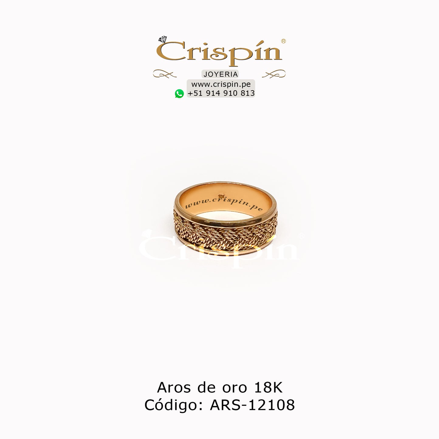 Aros de oro 18K Código: ARS-12108