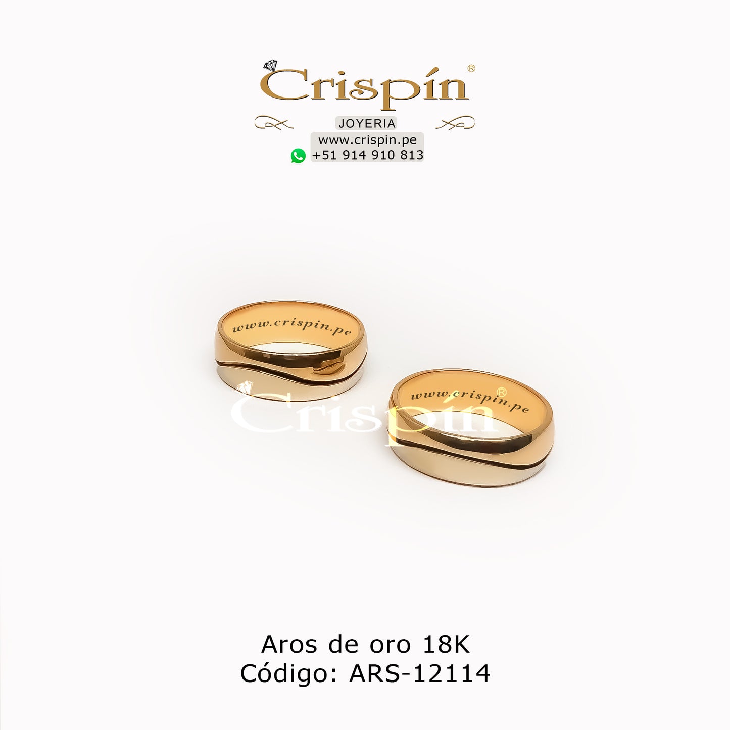 Aros de oro 18K Código: ARS-12114