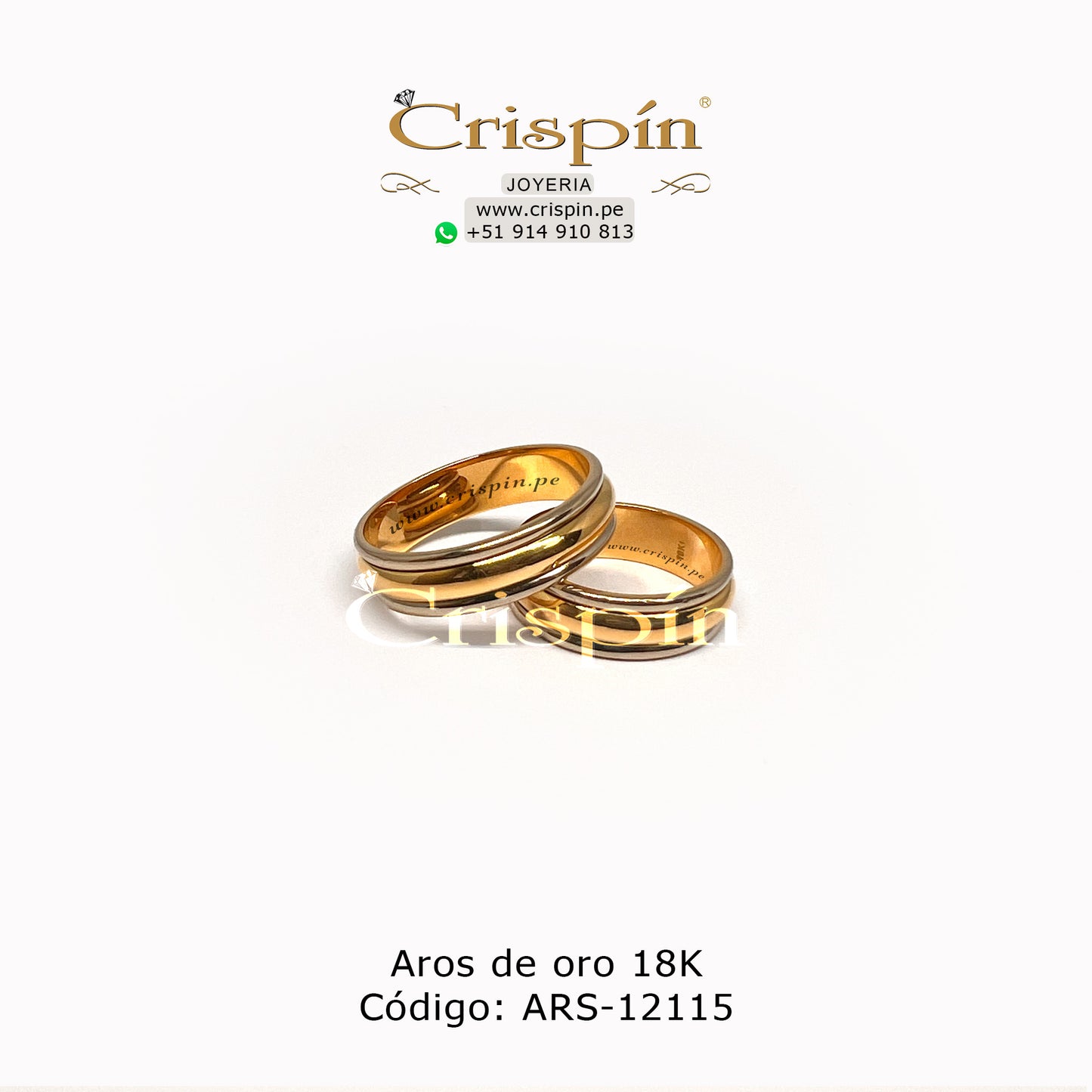 Aros de oro 18K Código: ARS-12115