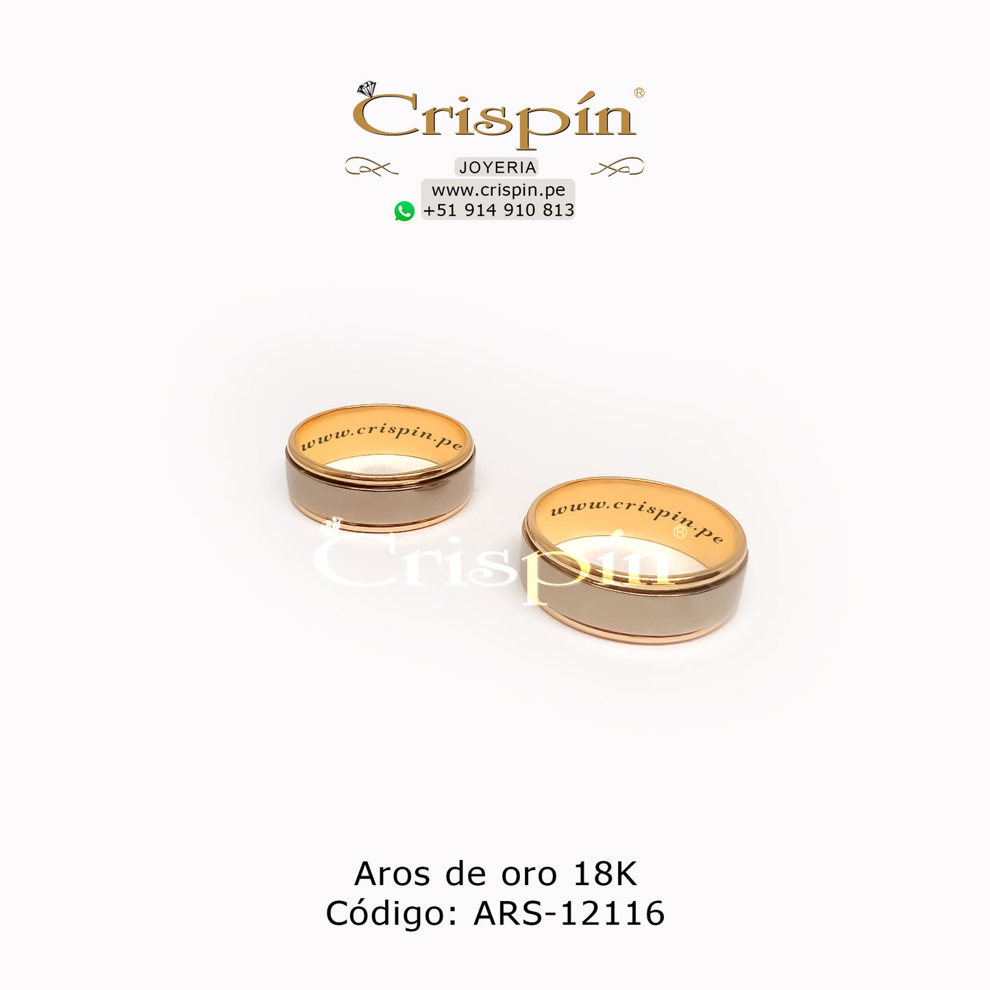 Aros de oro 18K Código: ARS-12116