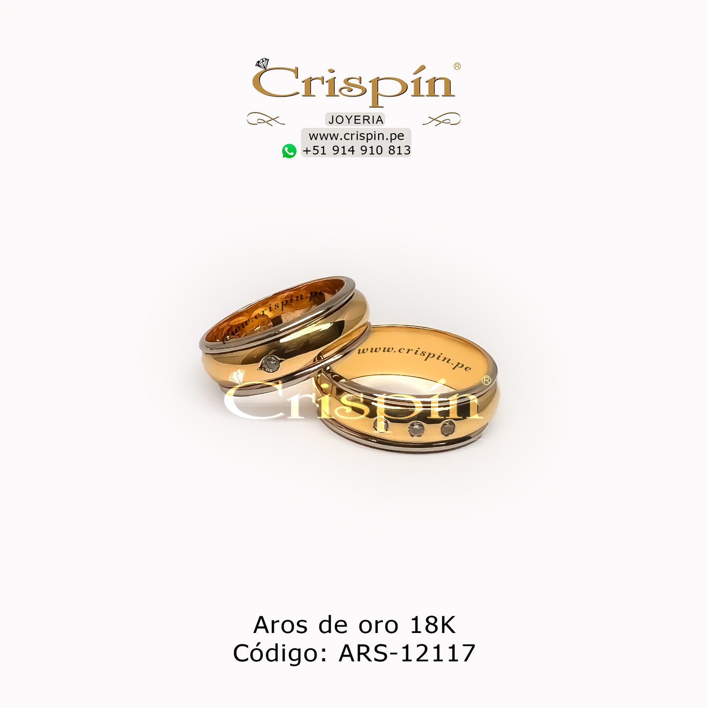 Aros de oro 18K Código: ARS-12117