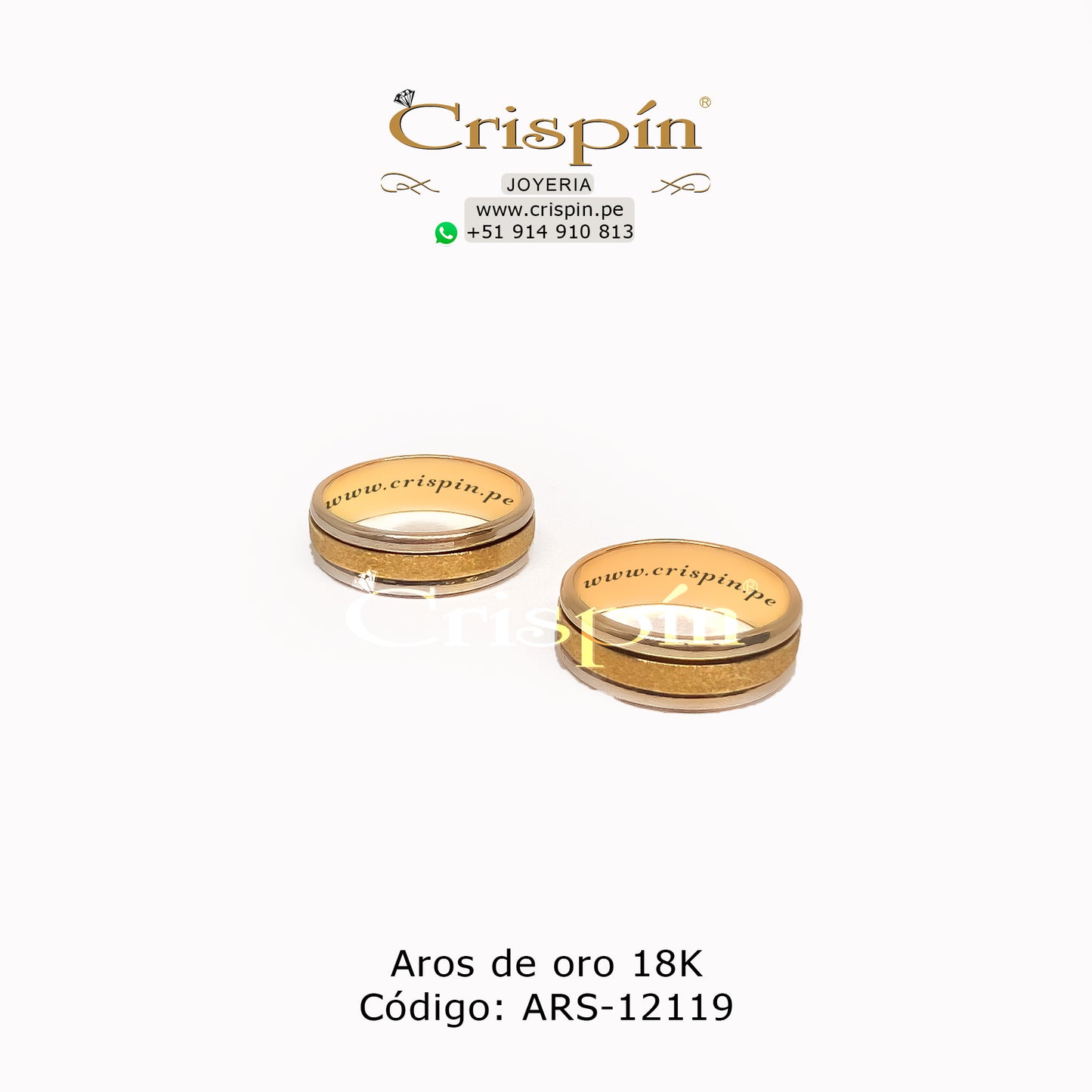 Aros de oro 18K Código: ARS-12119