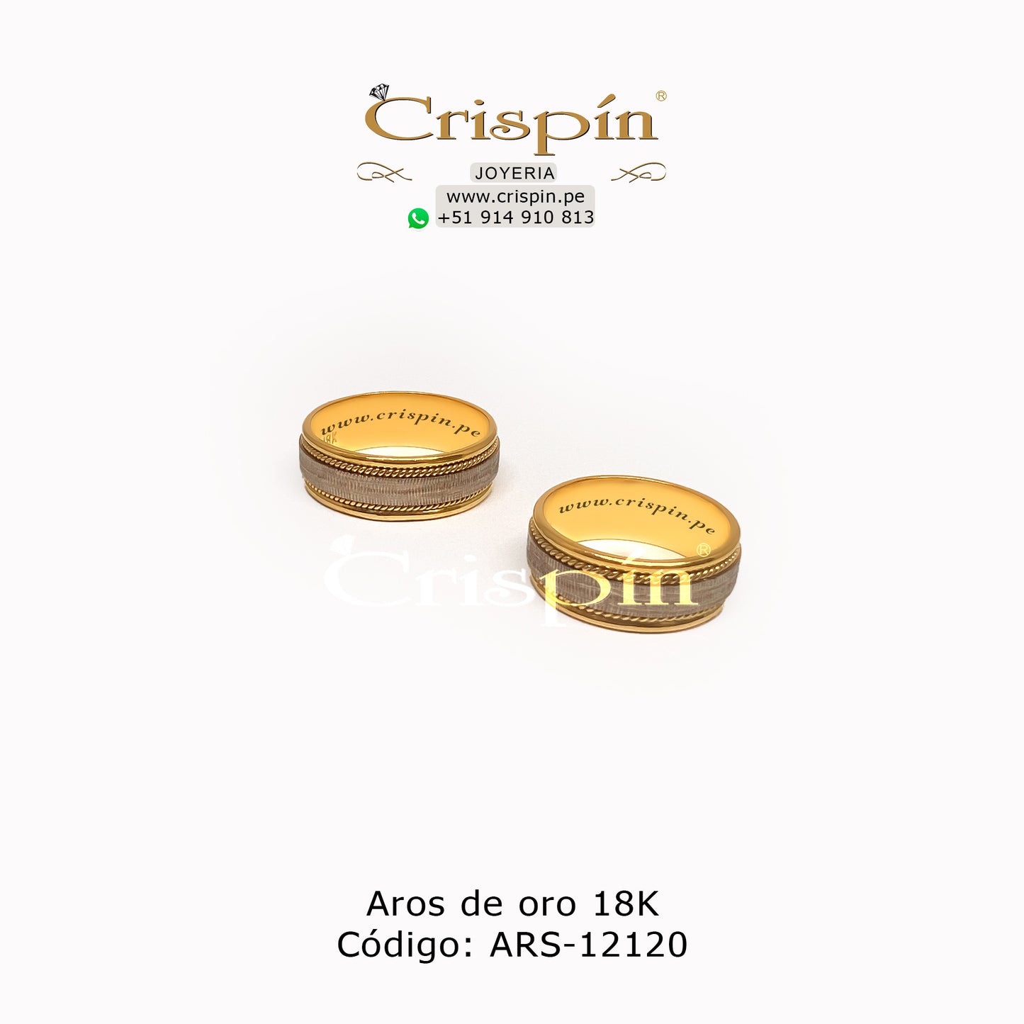 Aros de oro 18K Código: ARS-12120