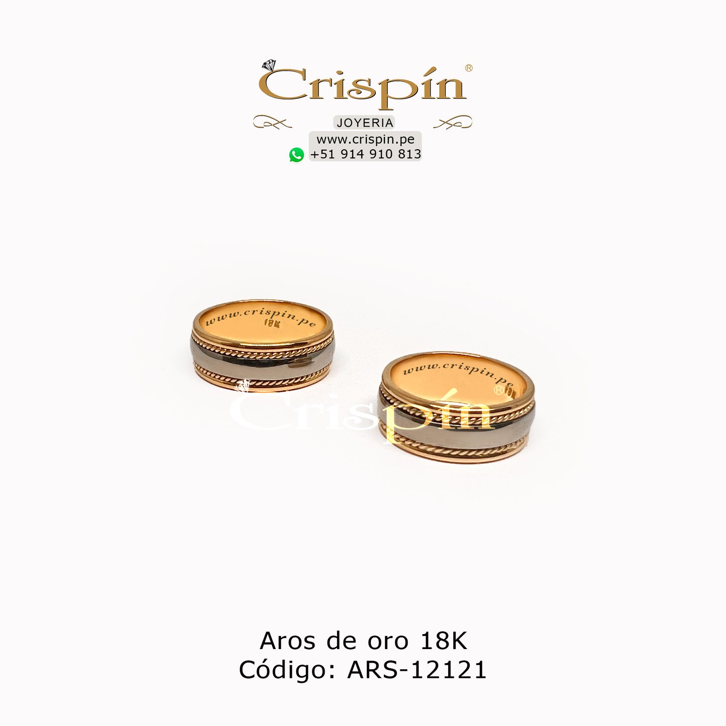 Aros de oro 18K Código: ARS-12121