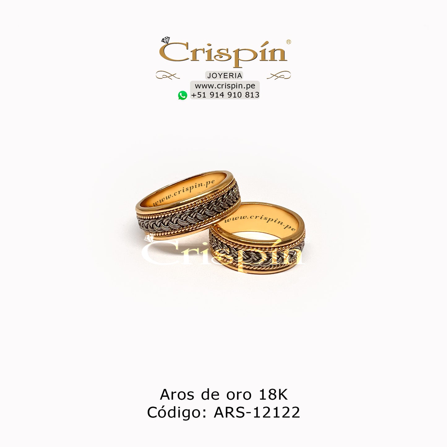 Aros de oro 18K Código: ARS-12122