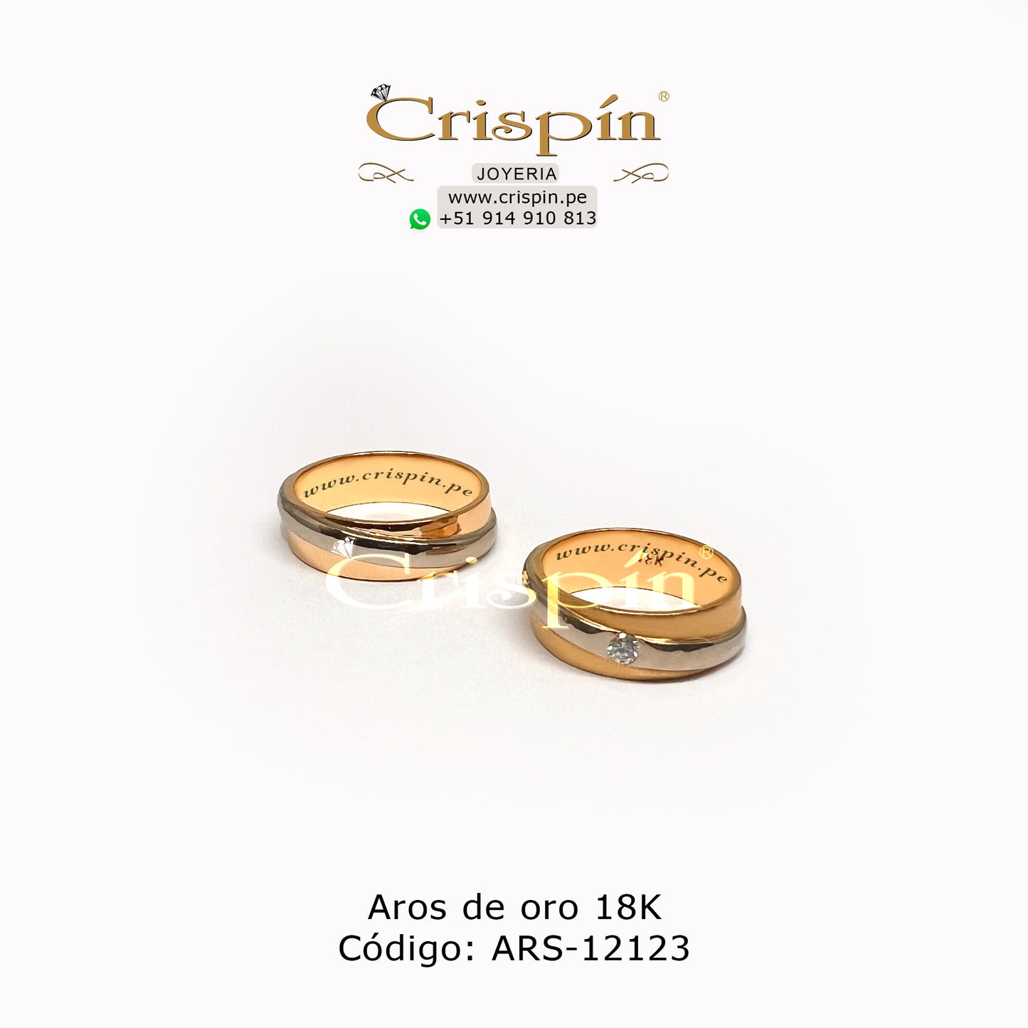 Aros de oro 18K Código: ARS-12123