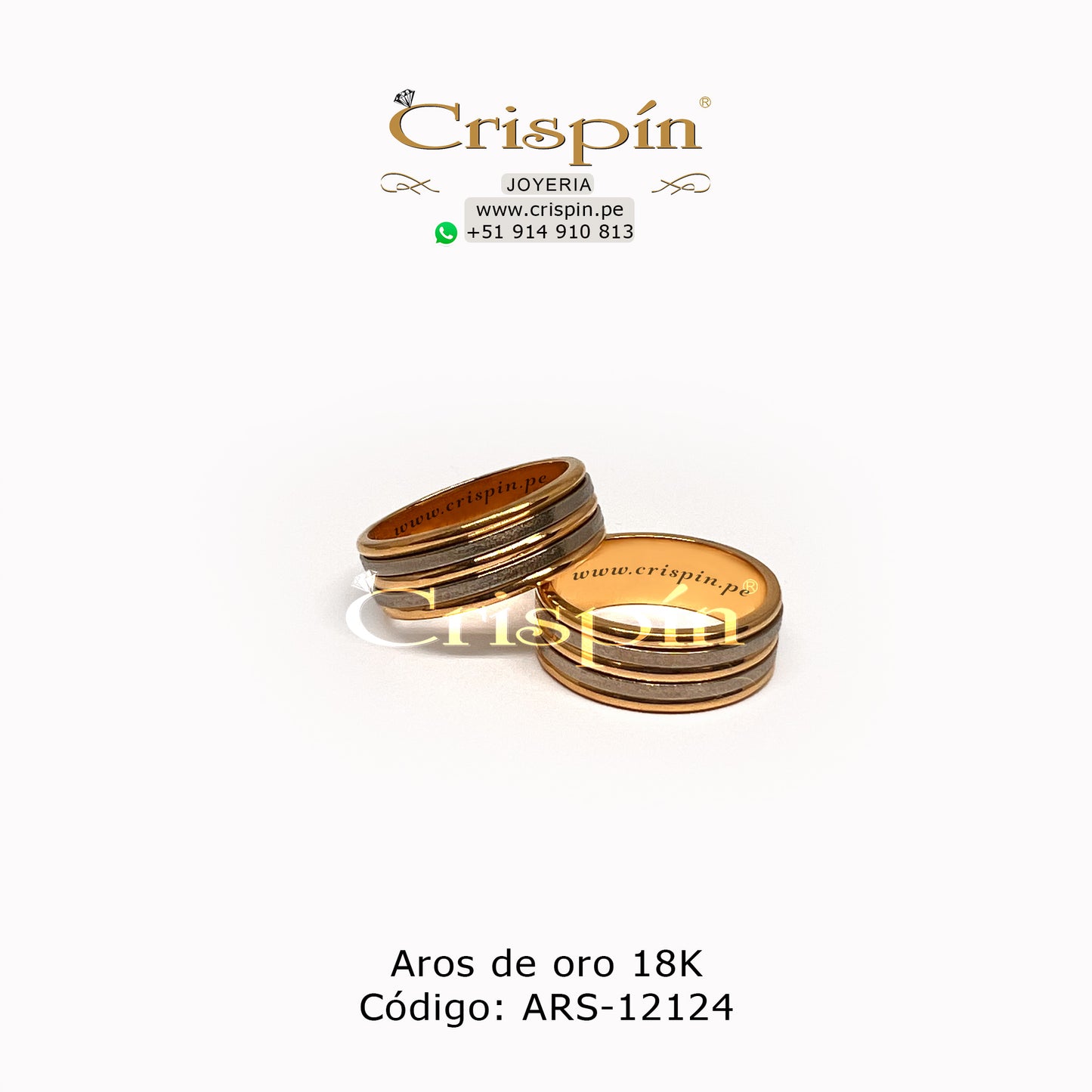 Aros de oro 18K Código: ARS-12124