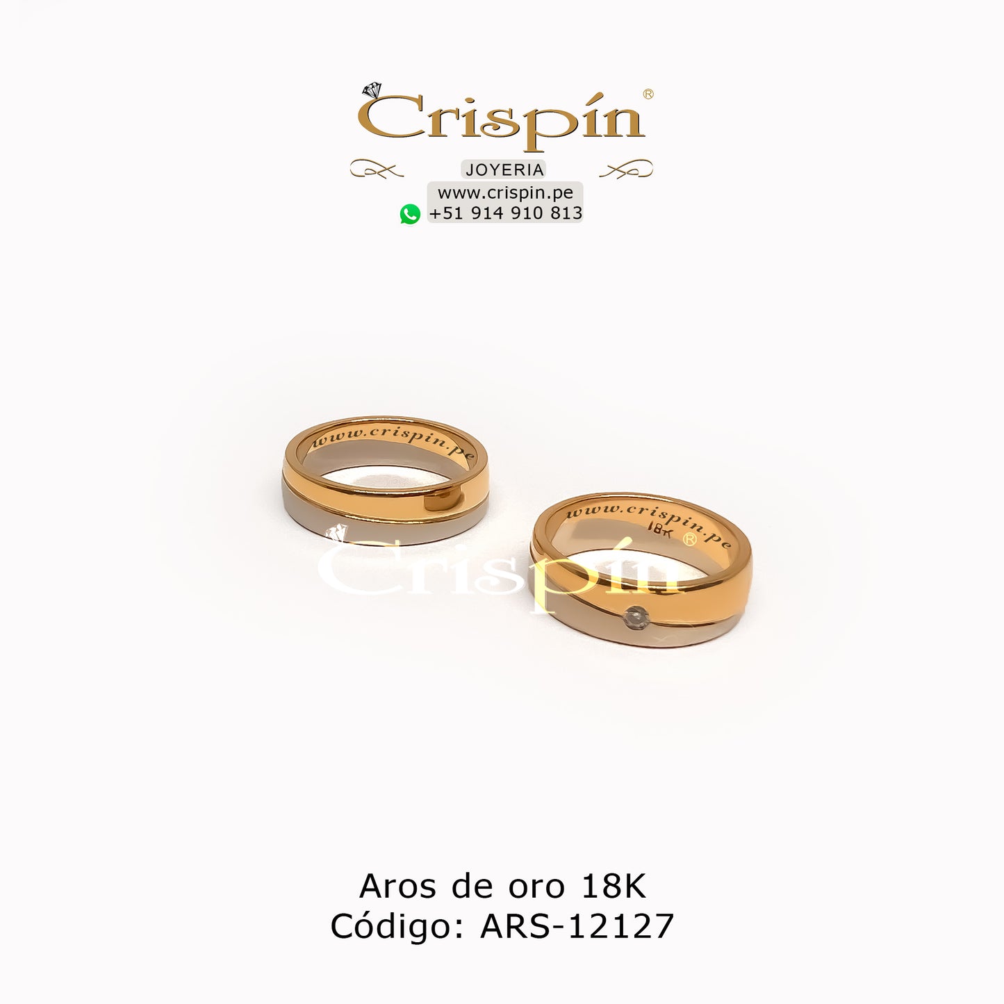 Aros de oro 18K Código: ARS-12127