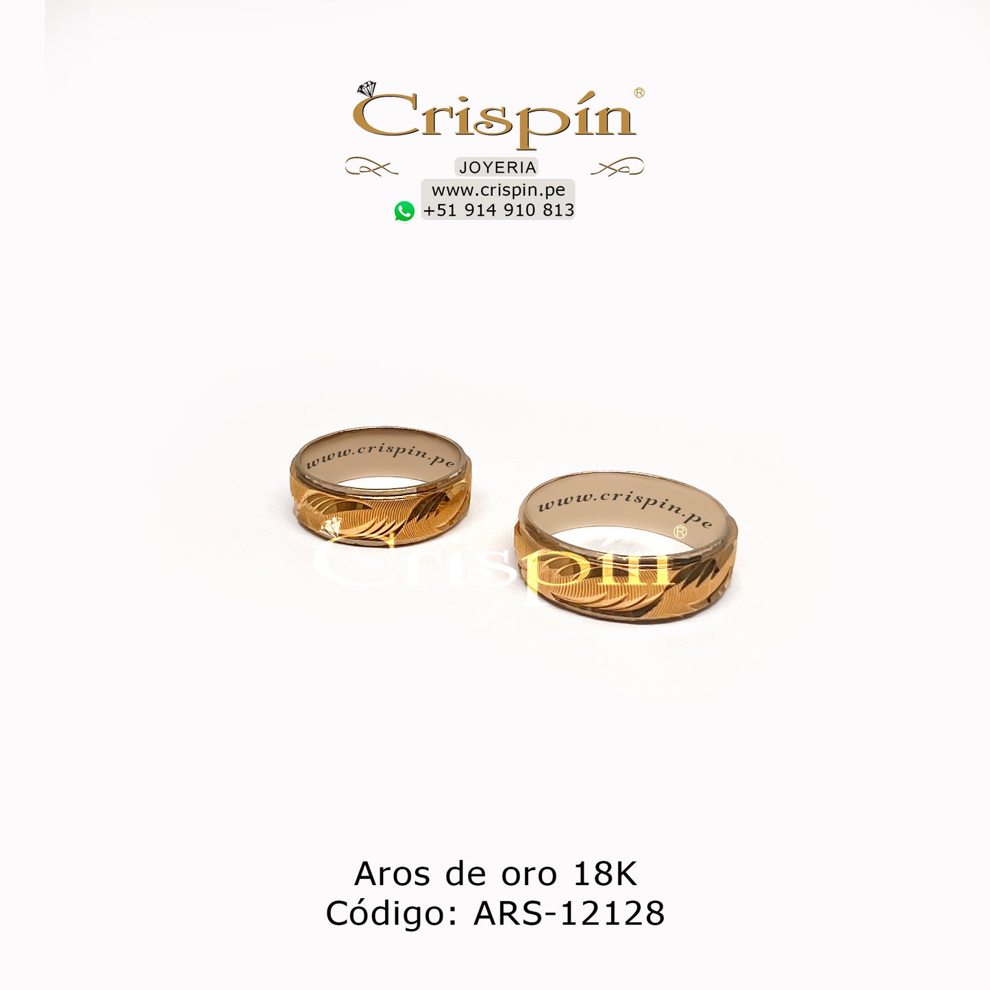 Aros de oro 18K Código: ARS-12128