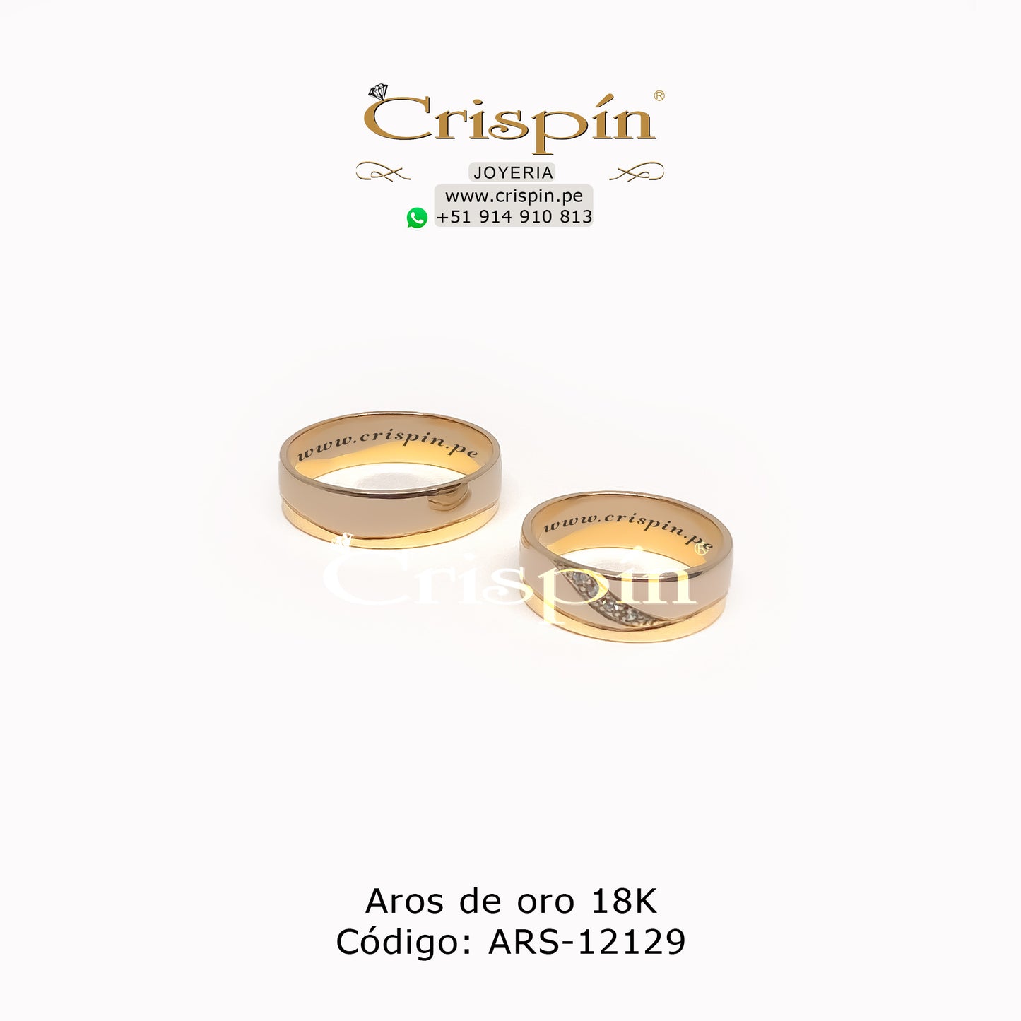 Aros de oro 18K Código: ARS-12129