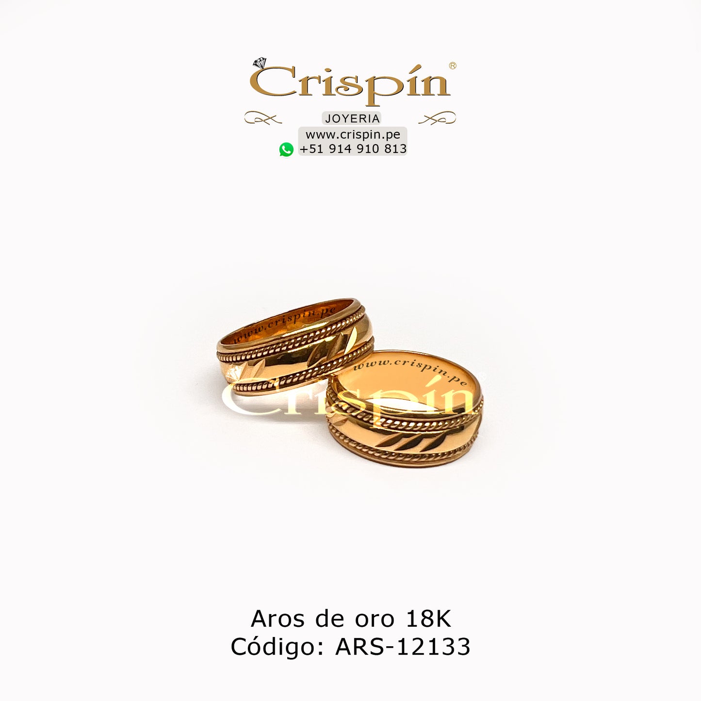 Aros de oro 18K Código: ARS-12133