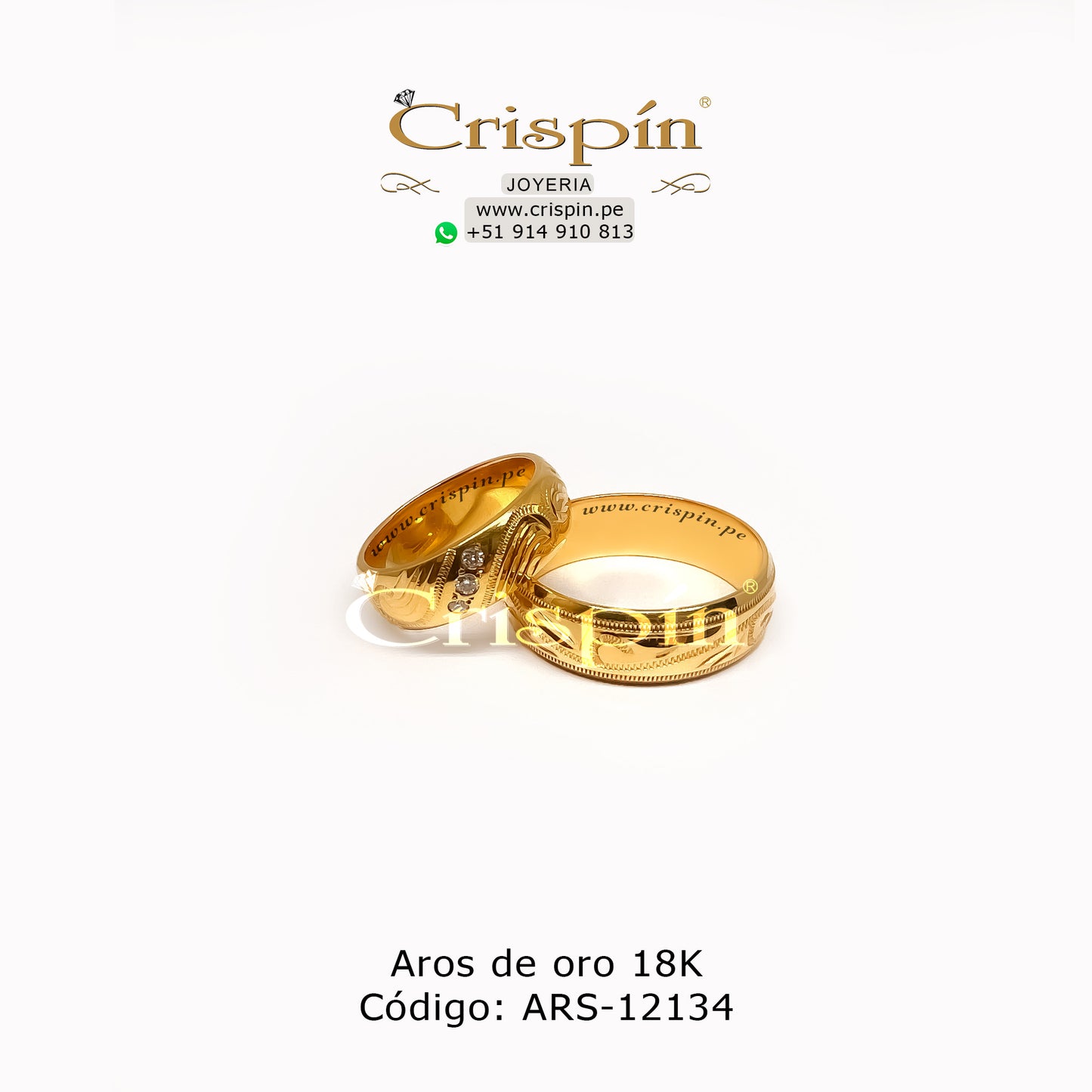 Aros de oro 18K Código: ARS-12134