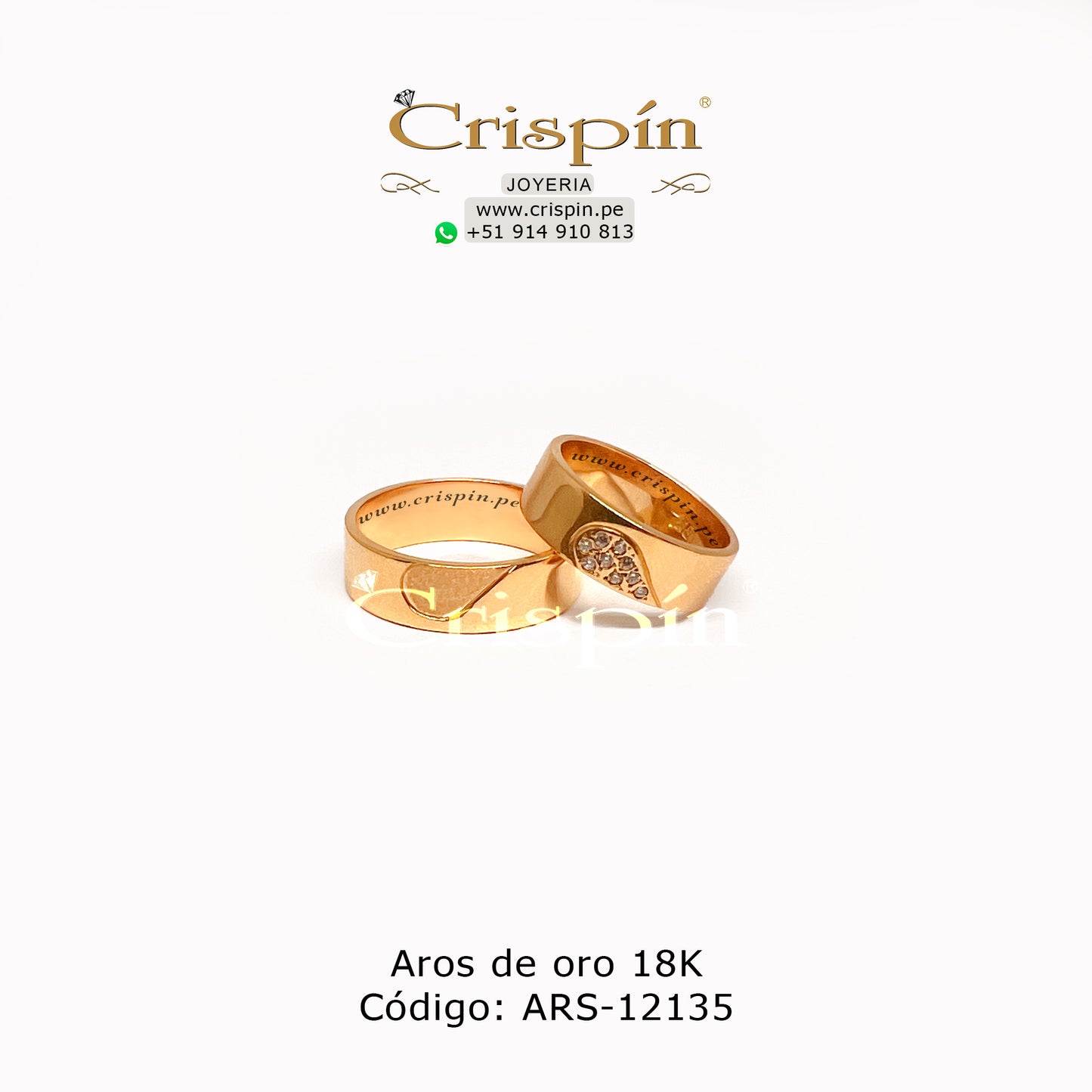 Aros de oro 18K Código: ARS-12135