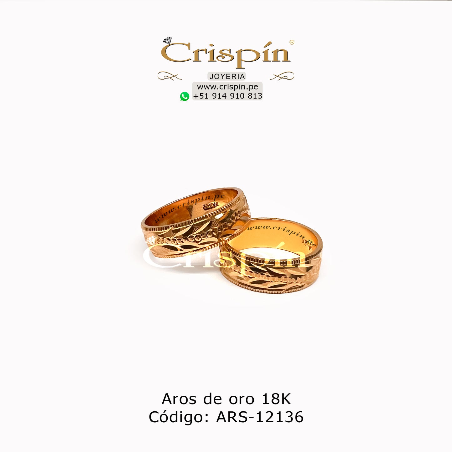 Aros de oro 18K Código: ARS-12136