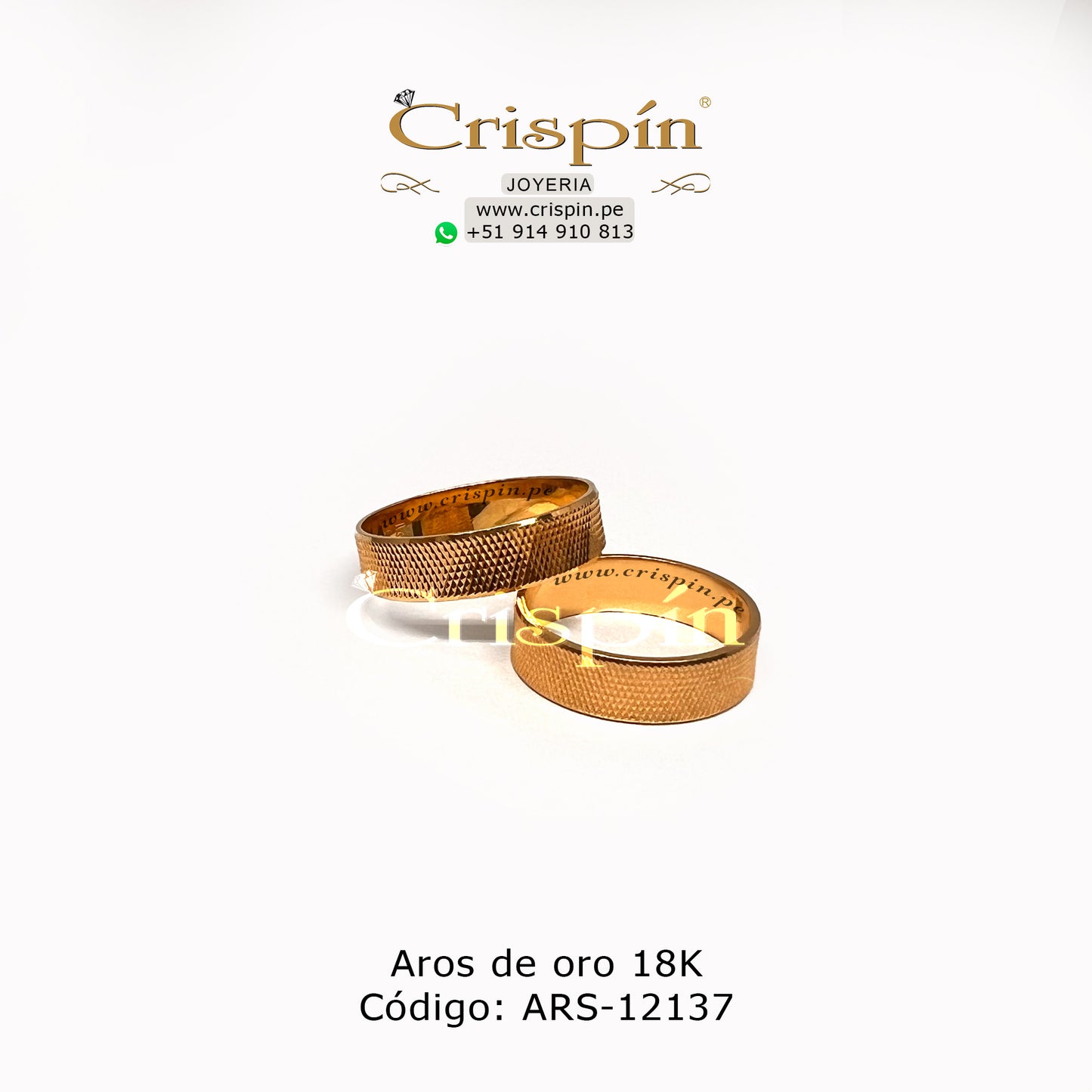 Aros de oro 18K Código: ARS-12137