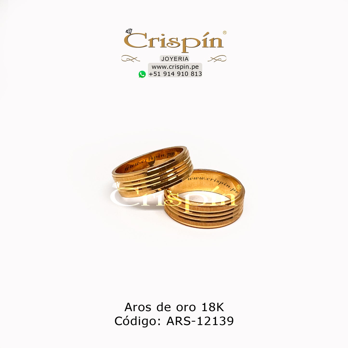 Aros de oro 18K Código: ARS-12139
