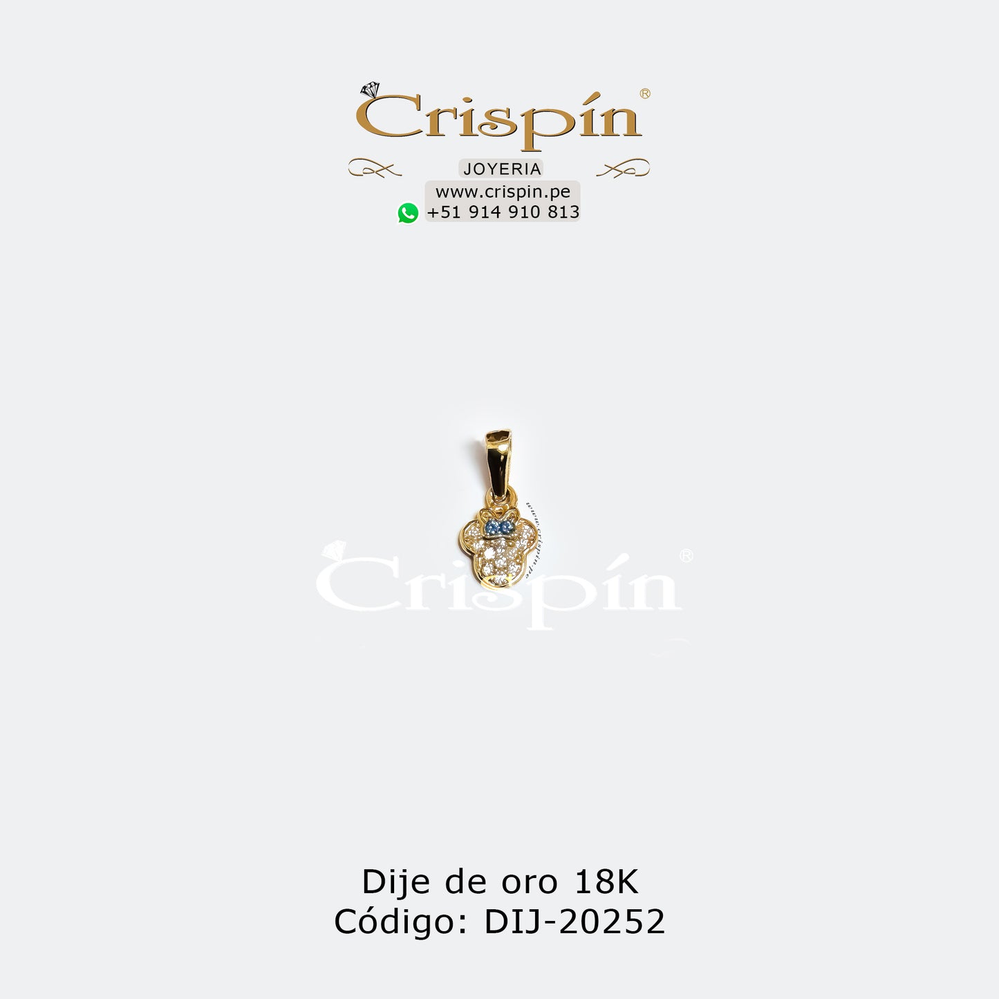 Dije de oro 18K para bebé Código: DIJ-20252