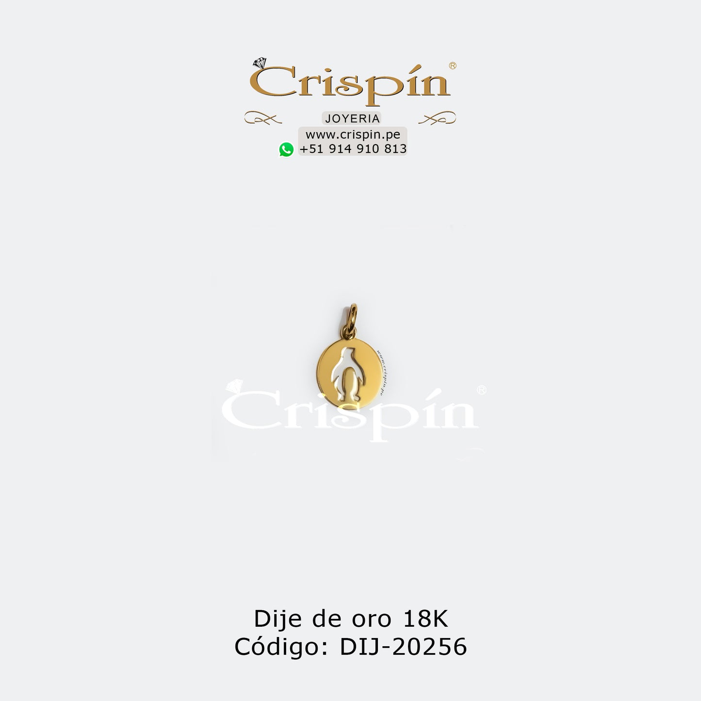 Dije de oro 18K modelo pingüino Código: DIJ-20256