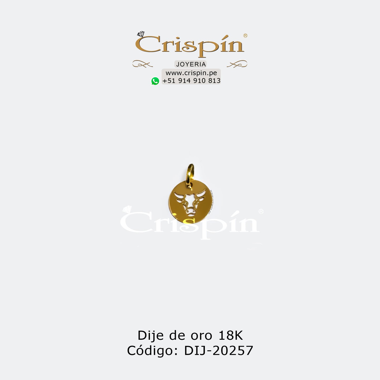Dije de oro 18K modelo toro Código: DIJ-20257