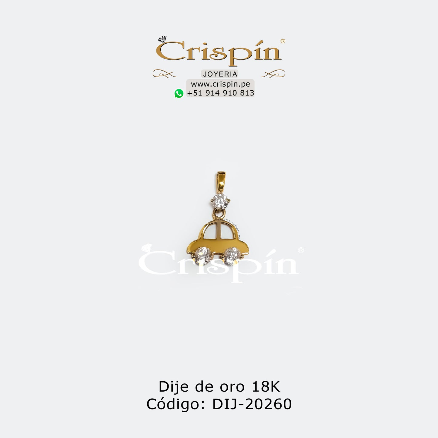 Dije de oro 18K modelo carro Código: DIJ-20260