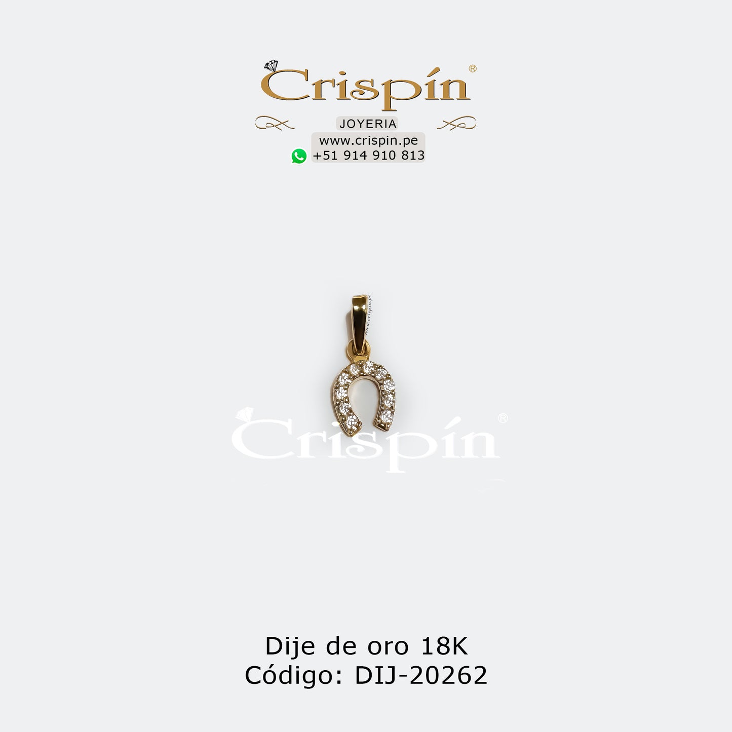 Dije de oro 18K modelo herradura Código: DIJ-20262