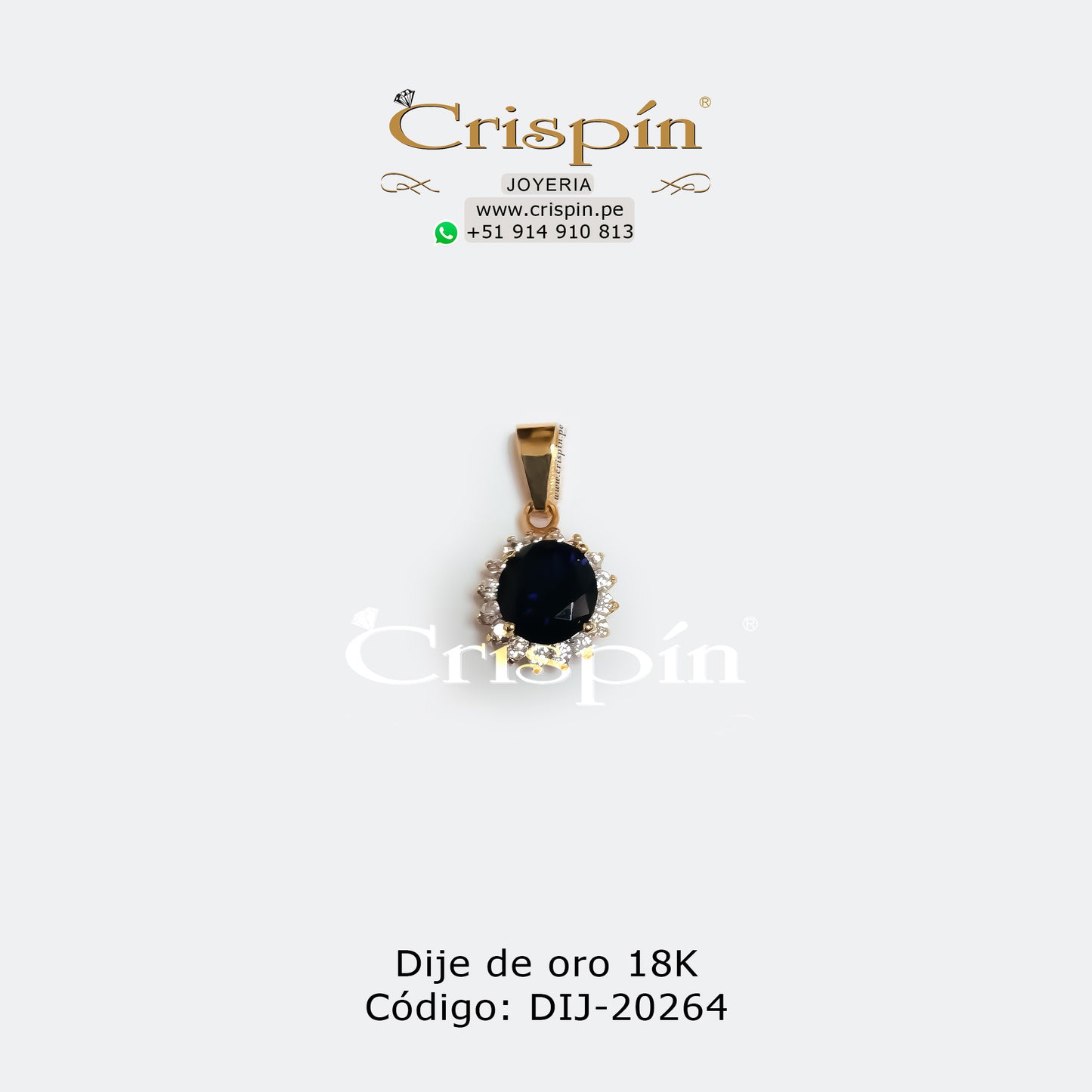 Dije de oro 18K modelo flor Código: DIJ-20264