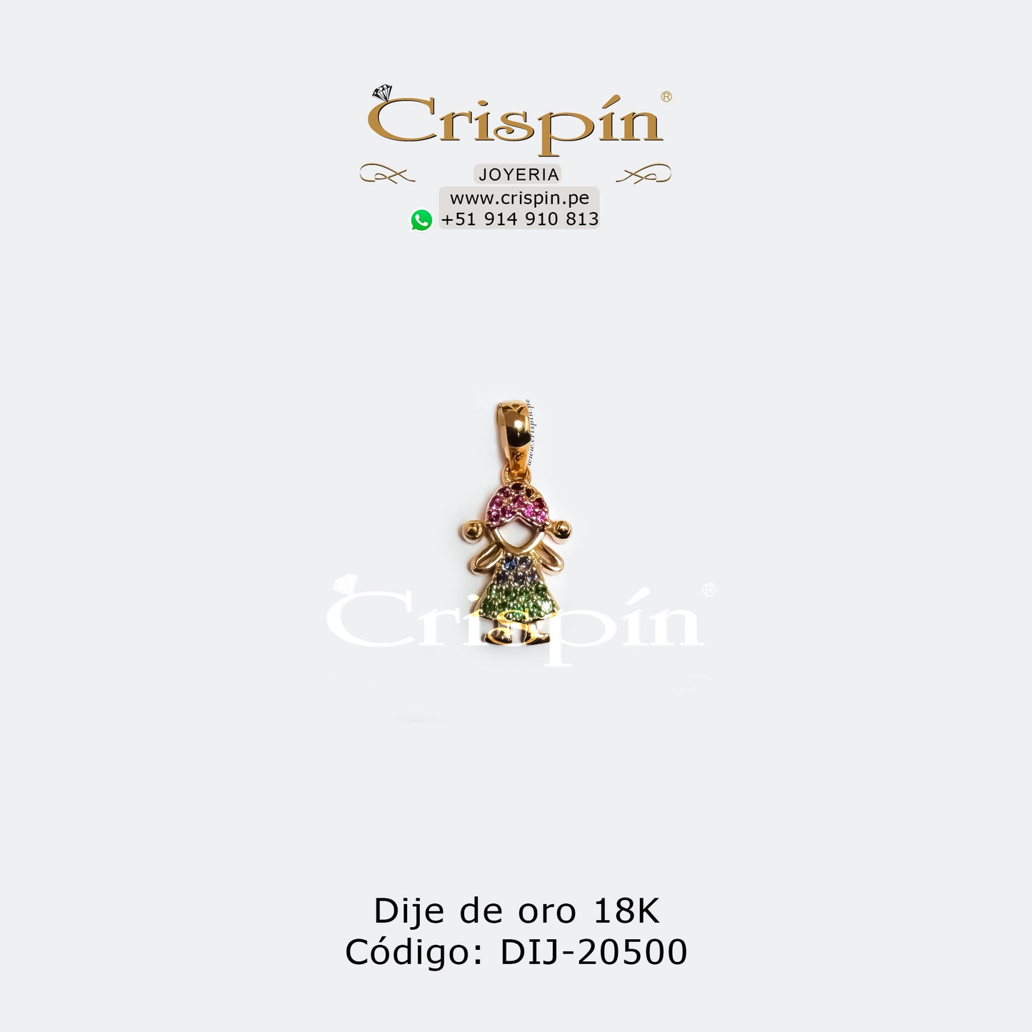 Dije de oro 18K niña Código: DIJ-20500
