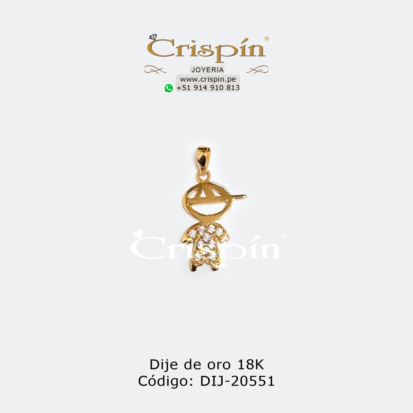 Dije de oro 18K niño Código: DIJ-20551