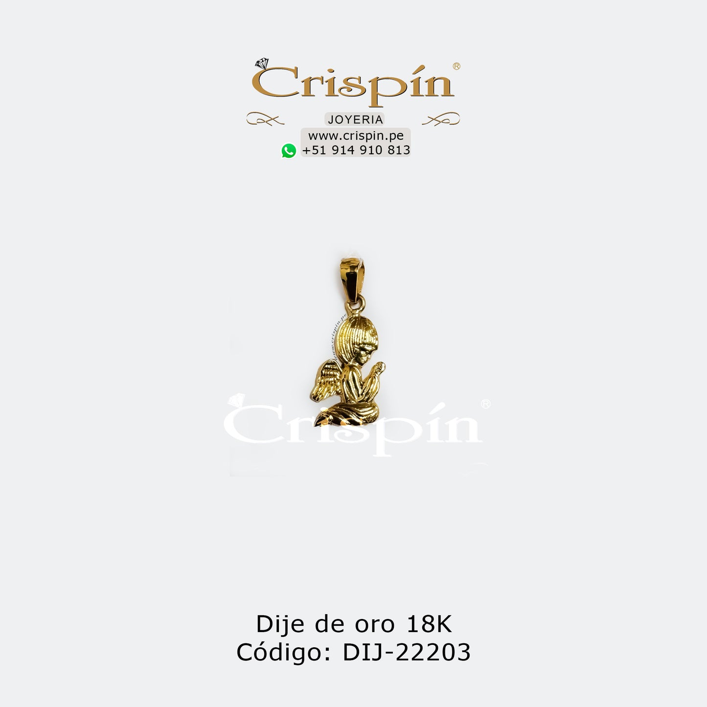 Dije de oro 18K Angel Código: DIJ-22203