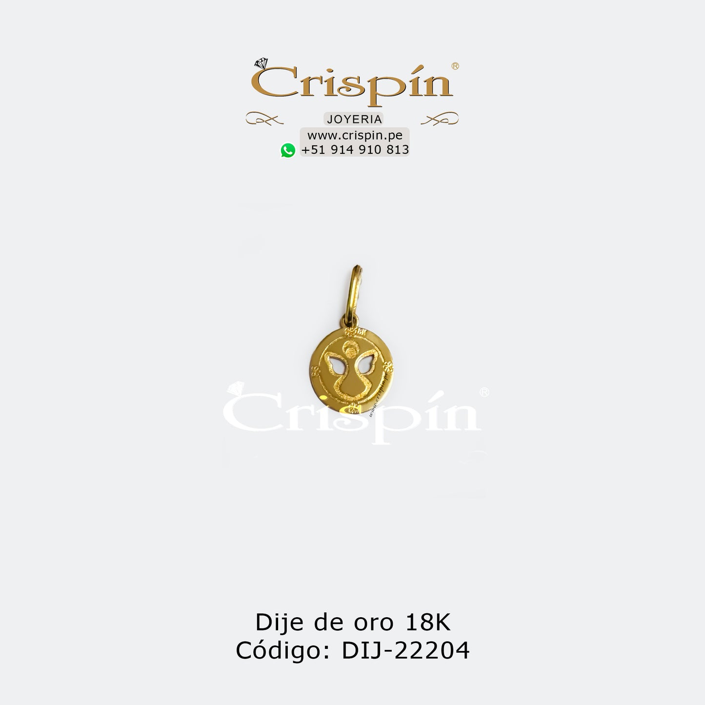 Dije de oro 18K Angel Código: DIJ-22204