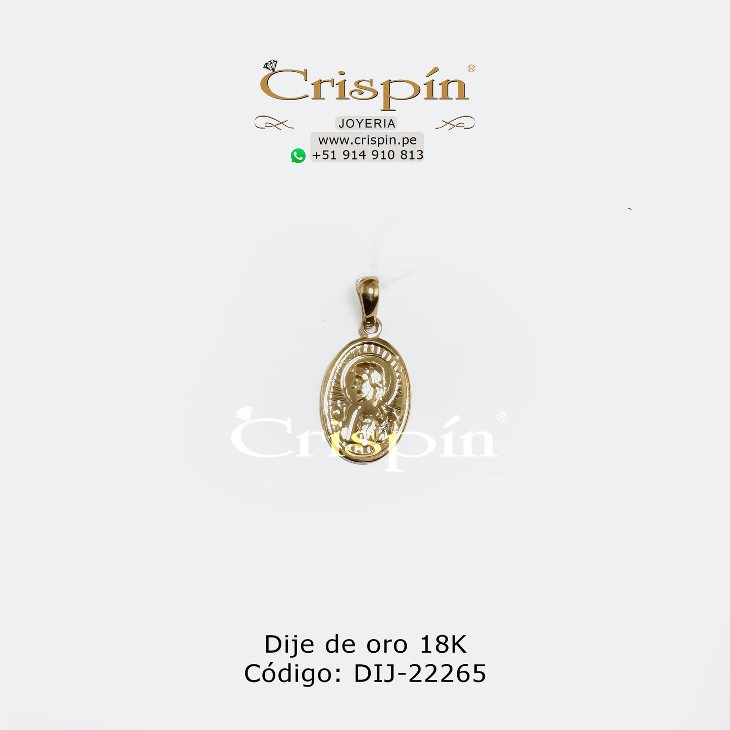 Dije de oro 18K Sagrado Corazón de Jesús Código: DIJ-22265