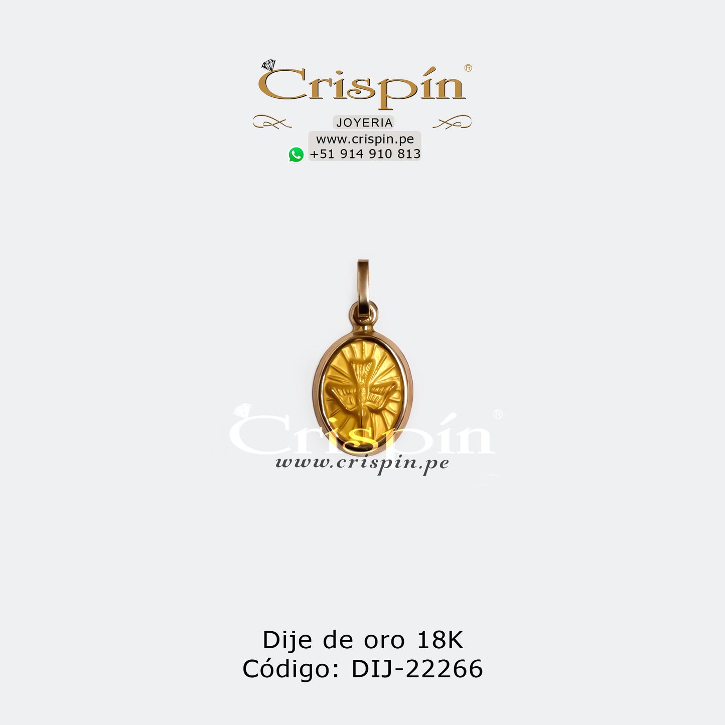 Dije de oro 18K Espíritu Santo Código: DIJ-22266