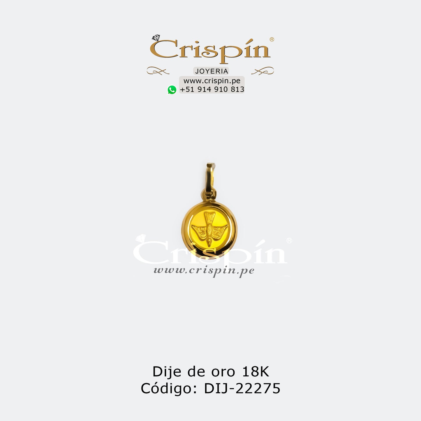 Dije de oro 18K Espíritu Santo Código: DIJ-22275