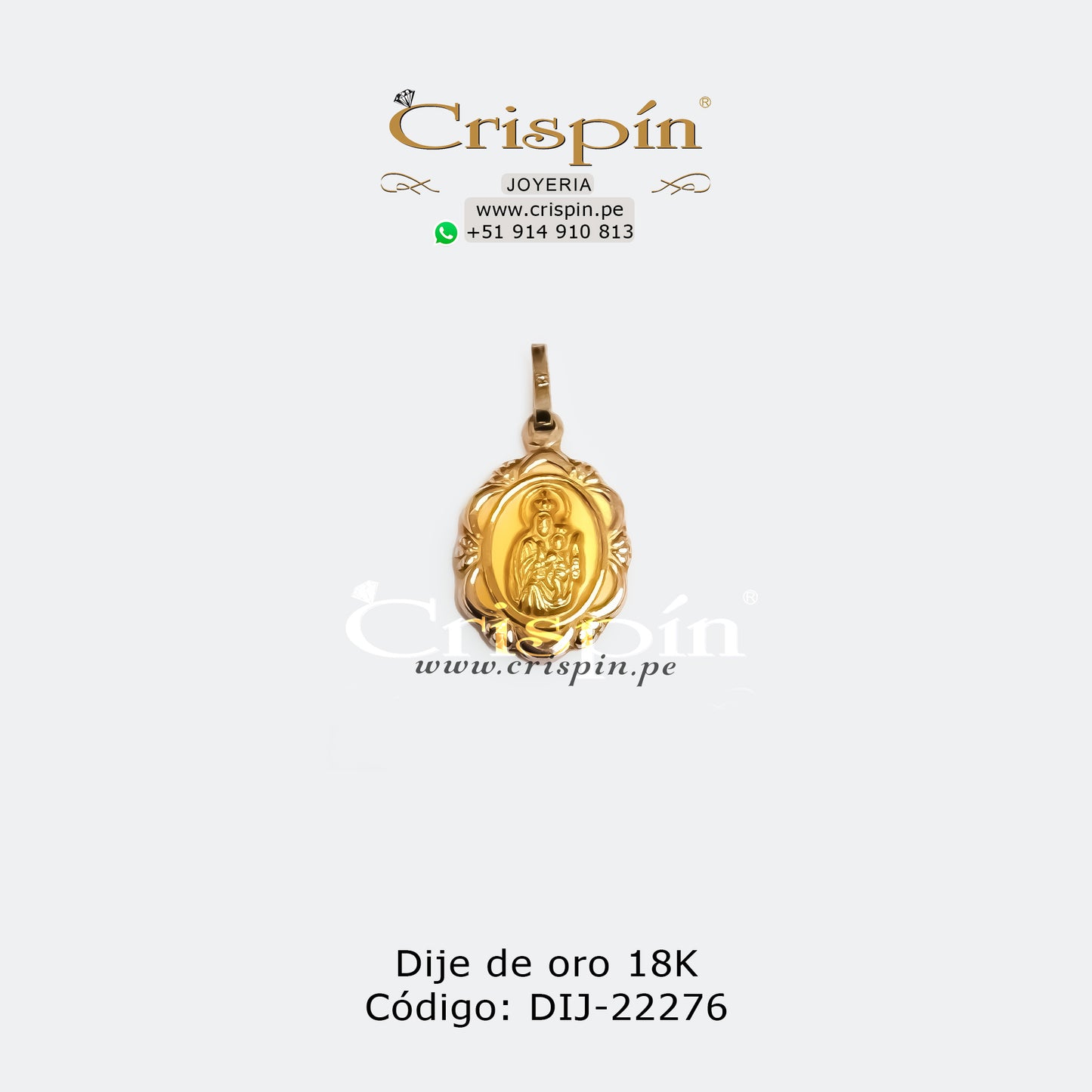 Dije de oro 18K Virgen de Guadalupe y Virgen del Carmen Código: DIJ-22276