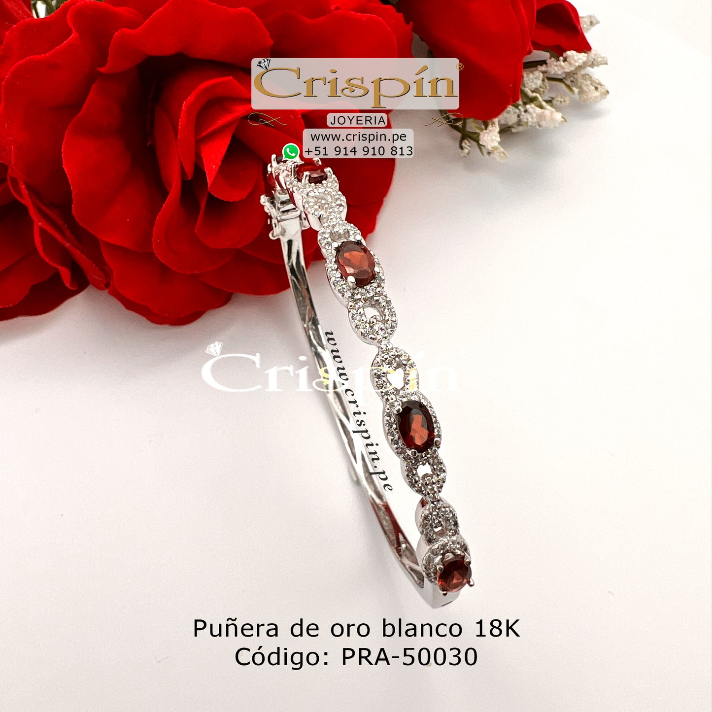 Puñera de oro blanco 18K Código: PRA-50030