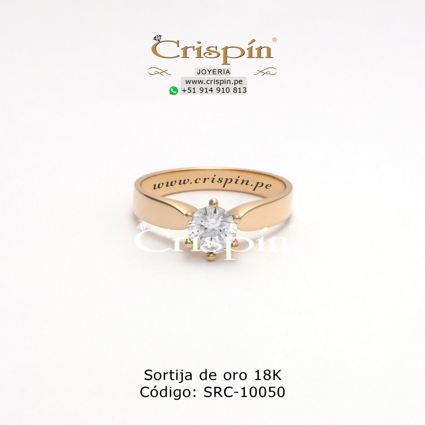 Sortija de oro 18K Código: SRC-10050