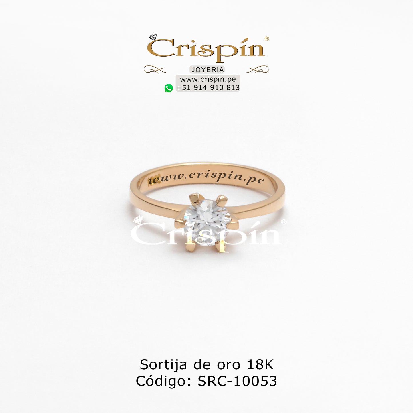 Sortija de oro 18K Código: SRC-10053