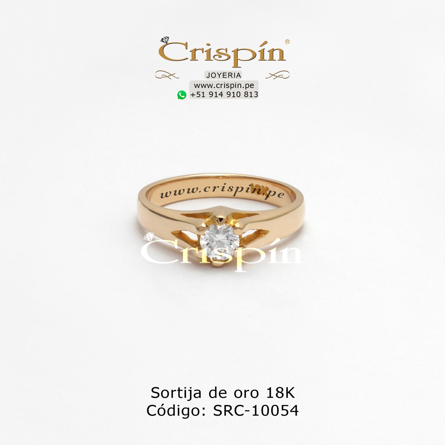 Sortija de oro 18K Código: SRC-10054