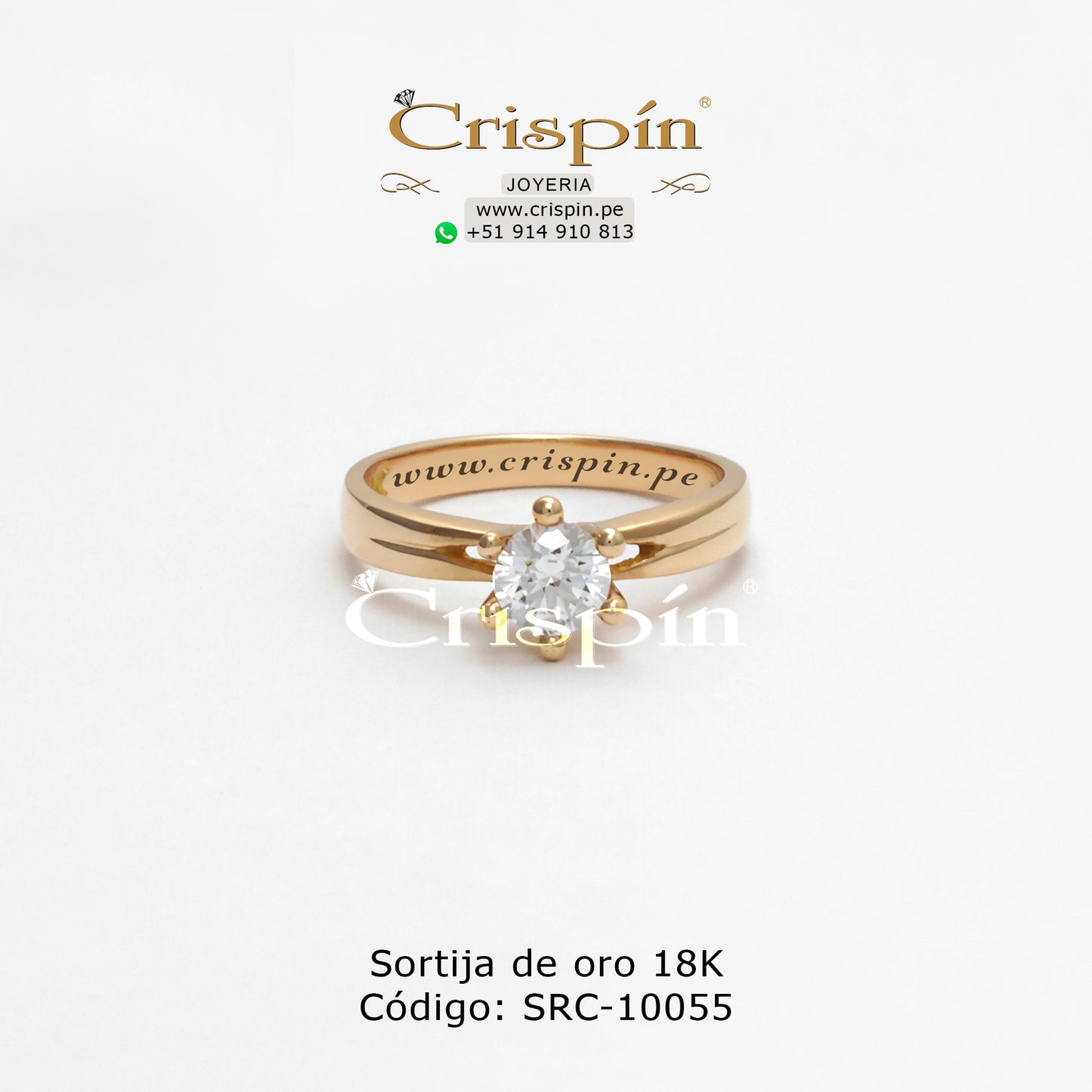 Sortija de oro 18K Código: SRC-10055
