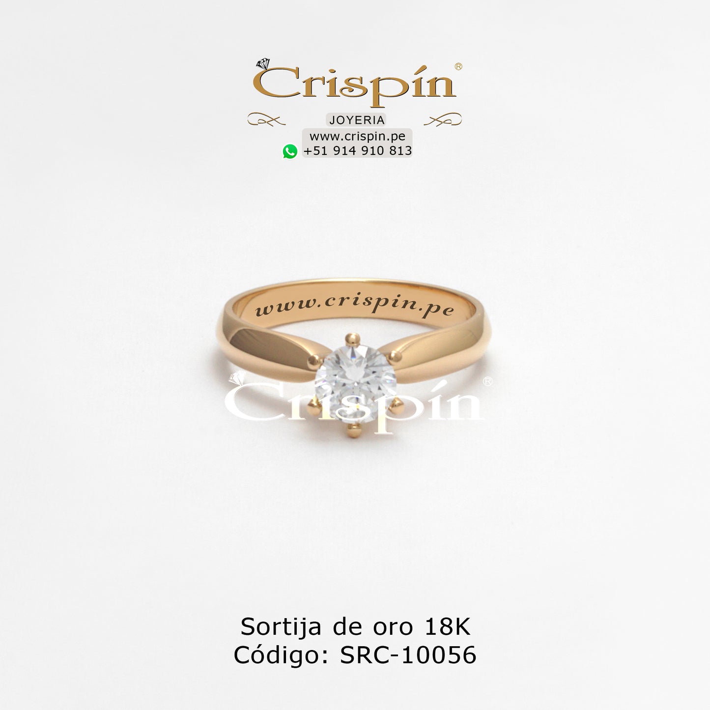 Sortija de oro 18K Código: SRC-10056