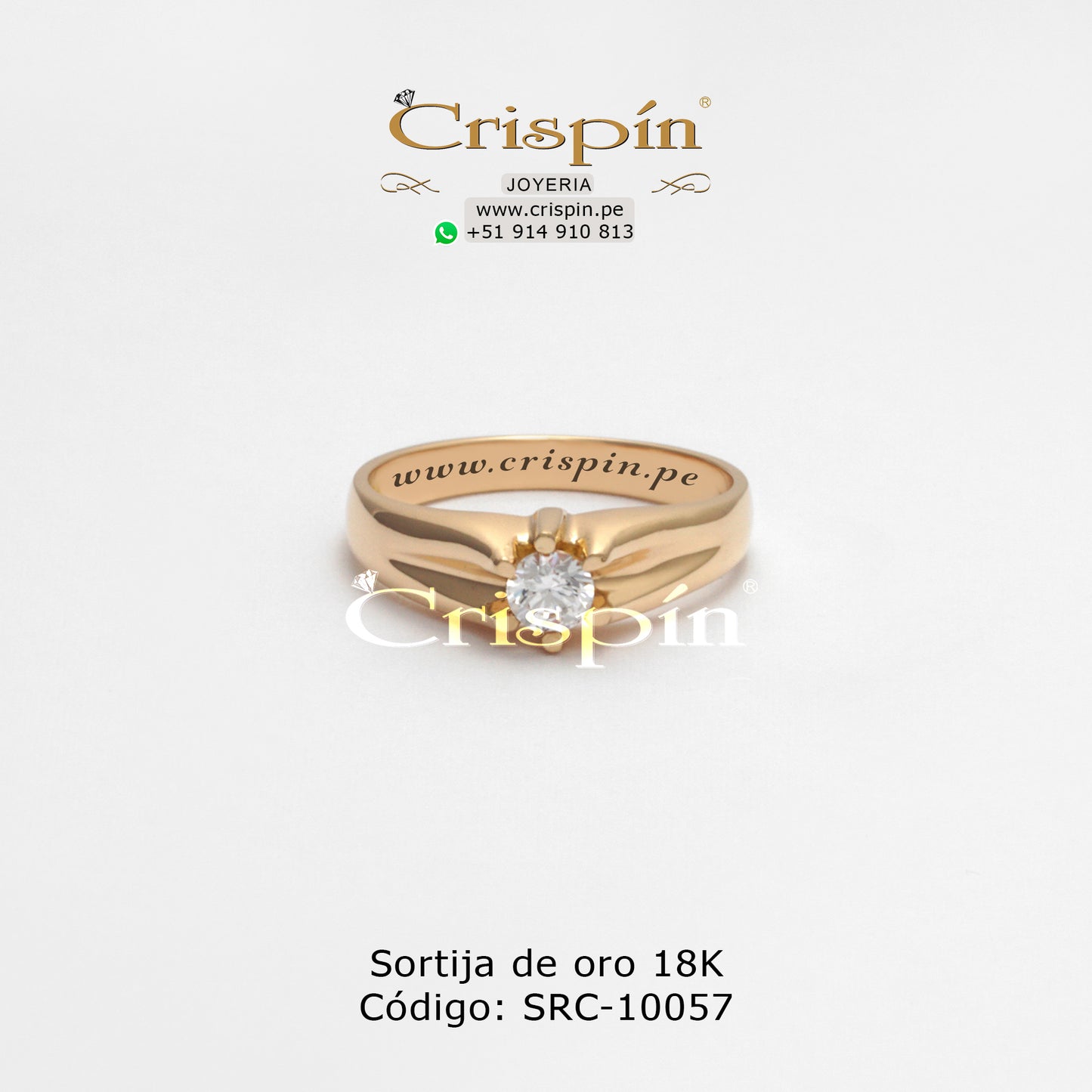 Sortija de oro 18K Código: SRC-10057