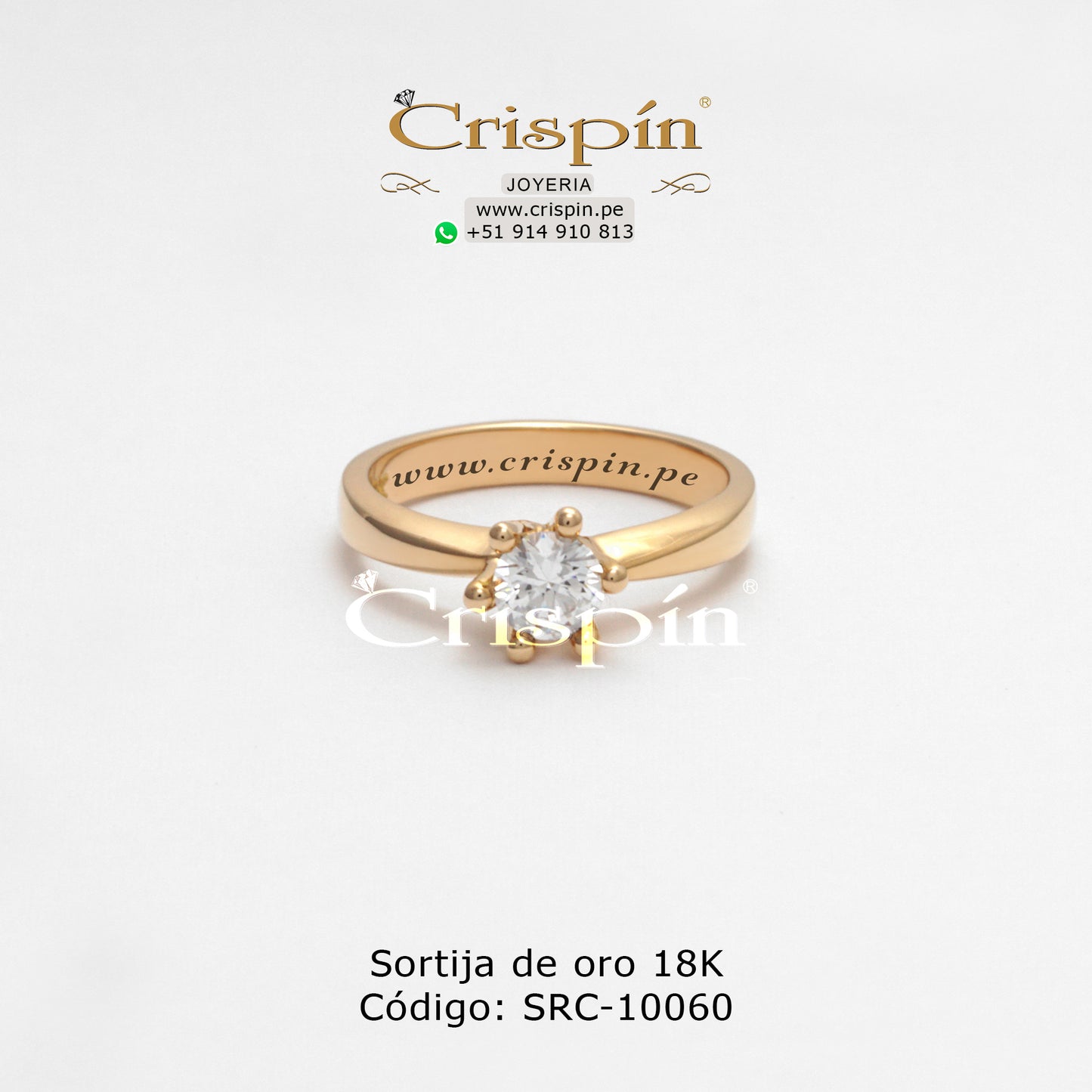 Sortija de oro 18K Código: SRC-10060